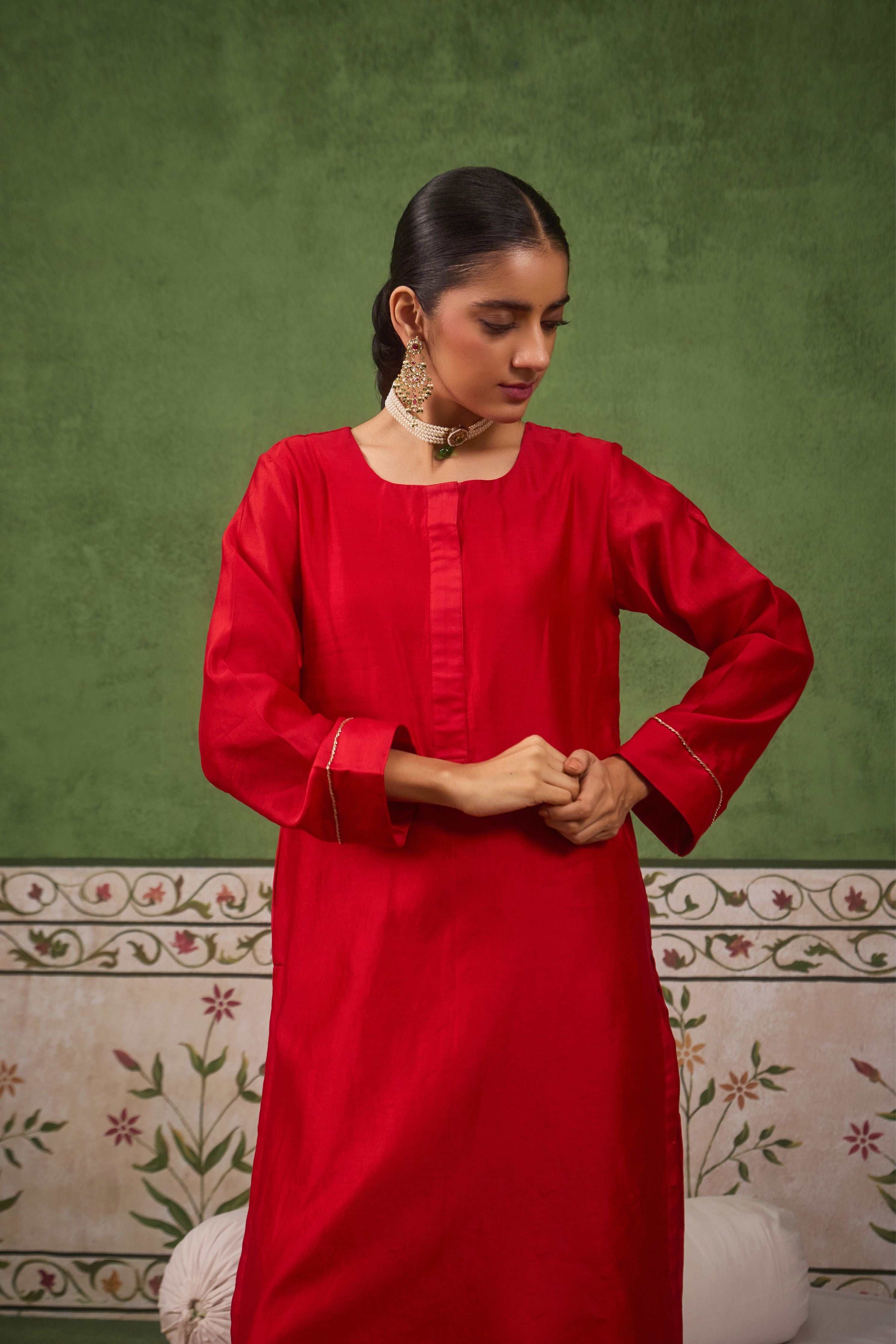 Inayat 2.0 Red Kurta Set
