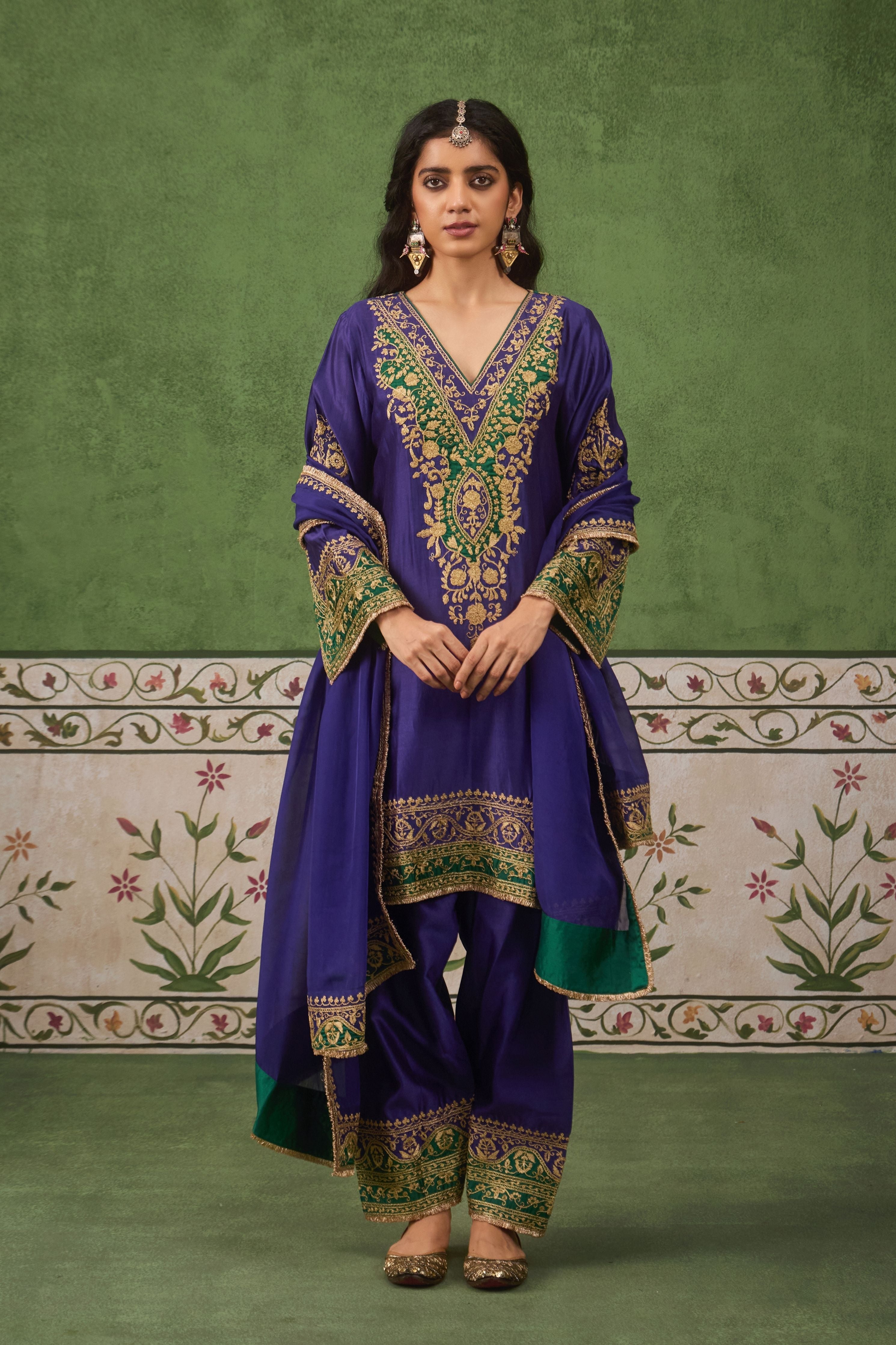 Inayat 2.0 Blue Green Kurta Set