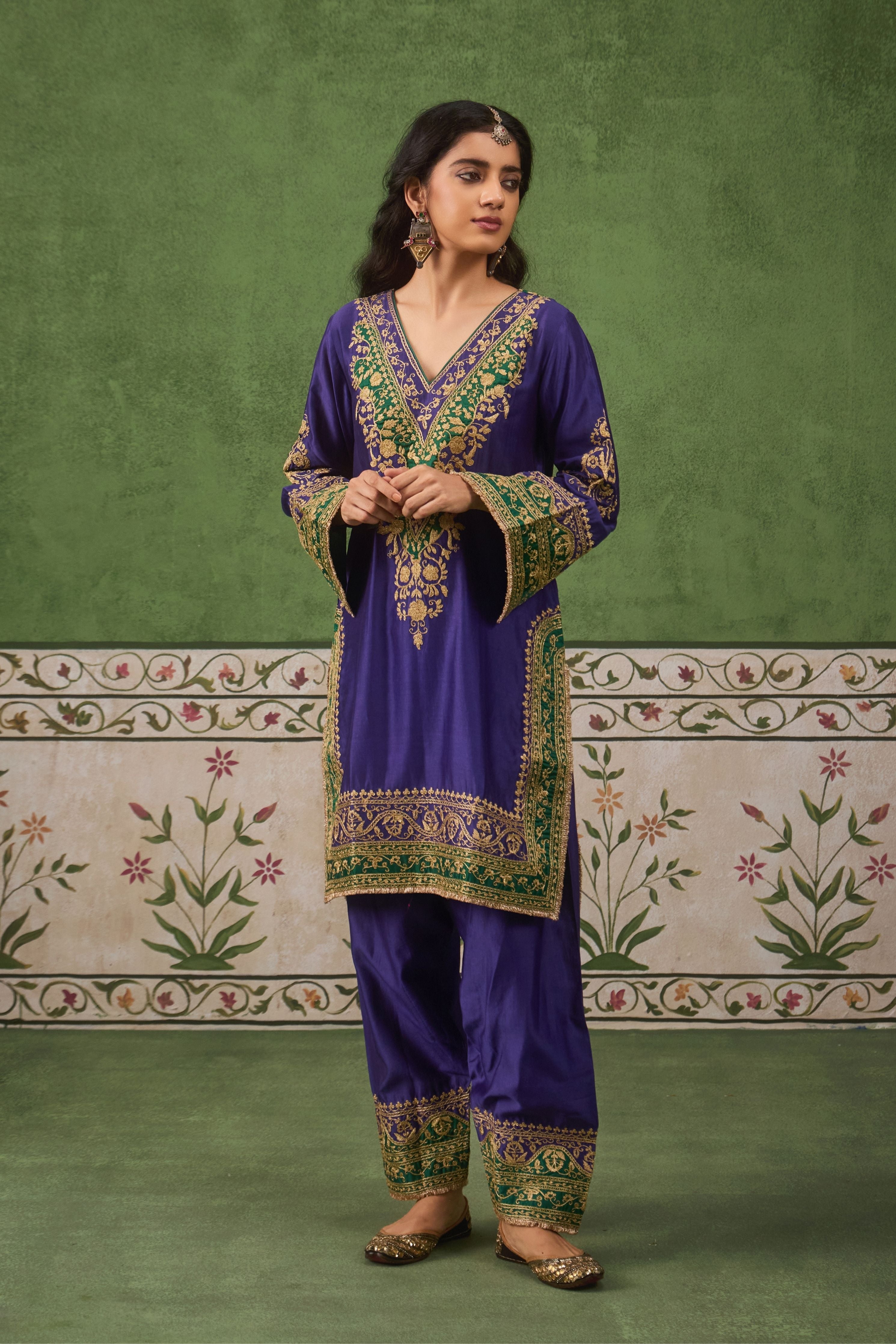 Inayat 2.0 Blue Green Kurta Set