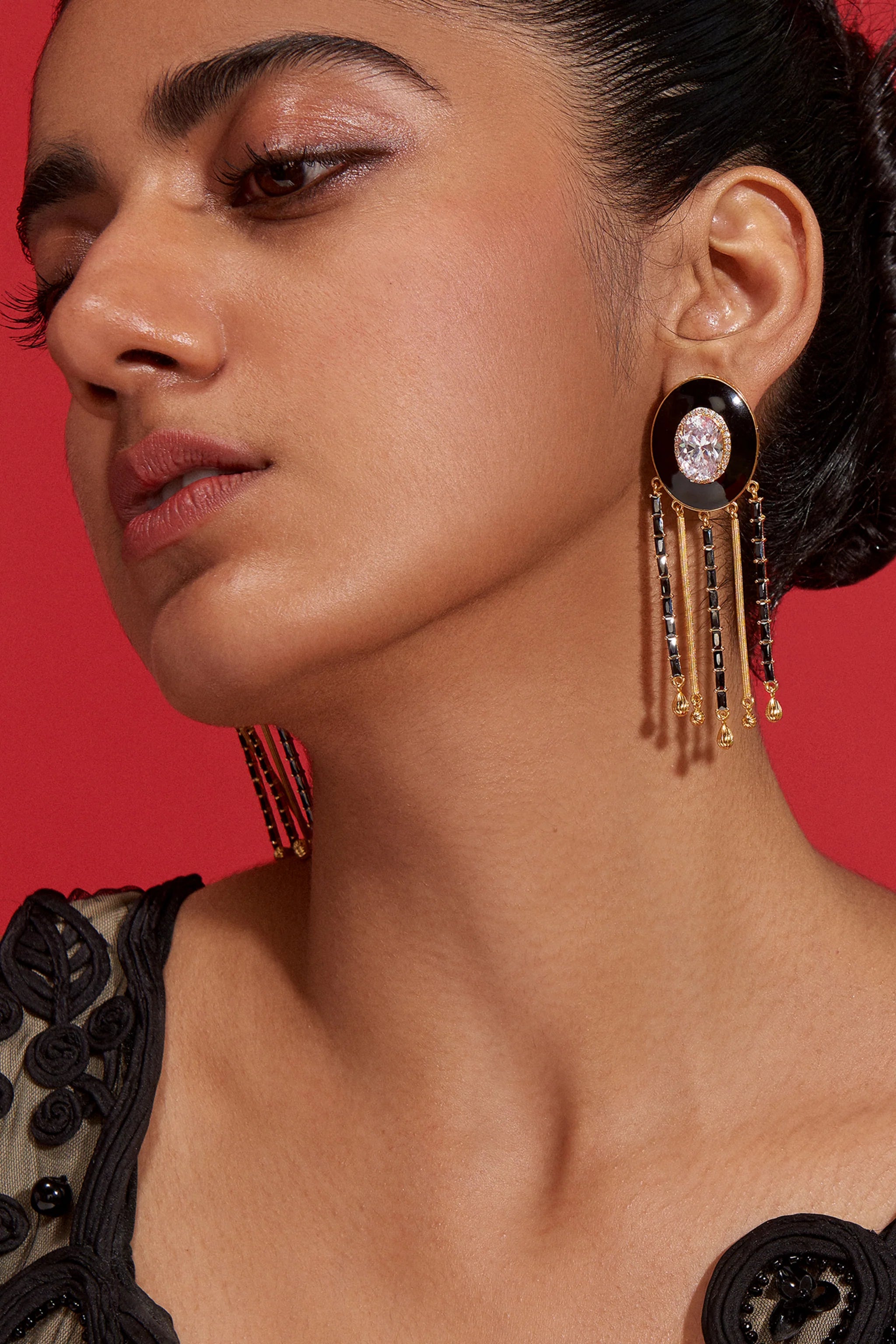 Sreeleela In Numisma Fringe Earrings
