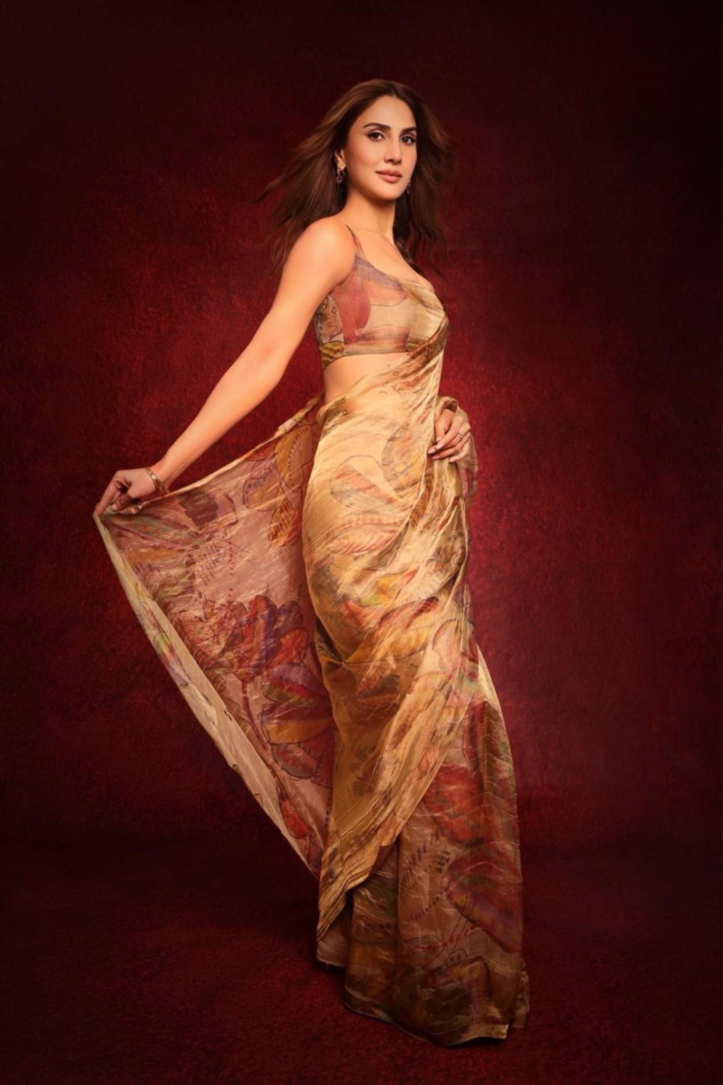Vaani kapoor In Agatha Sari With Malaika Blouse (Copy