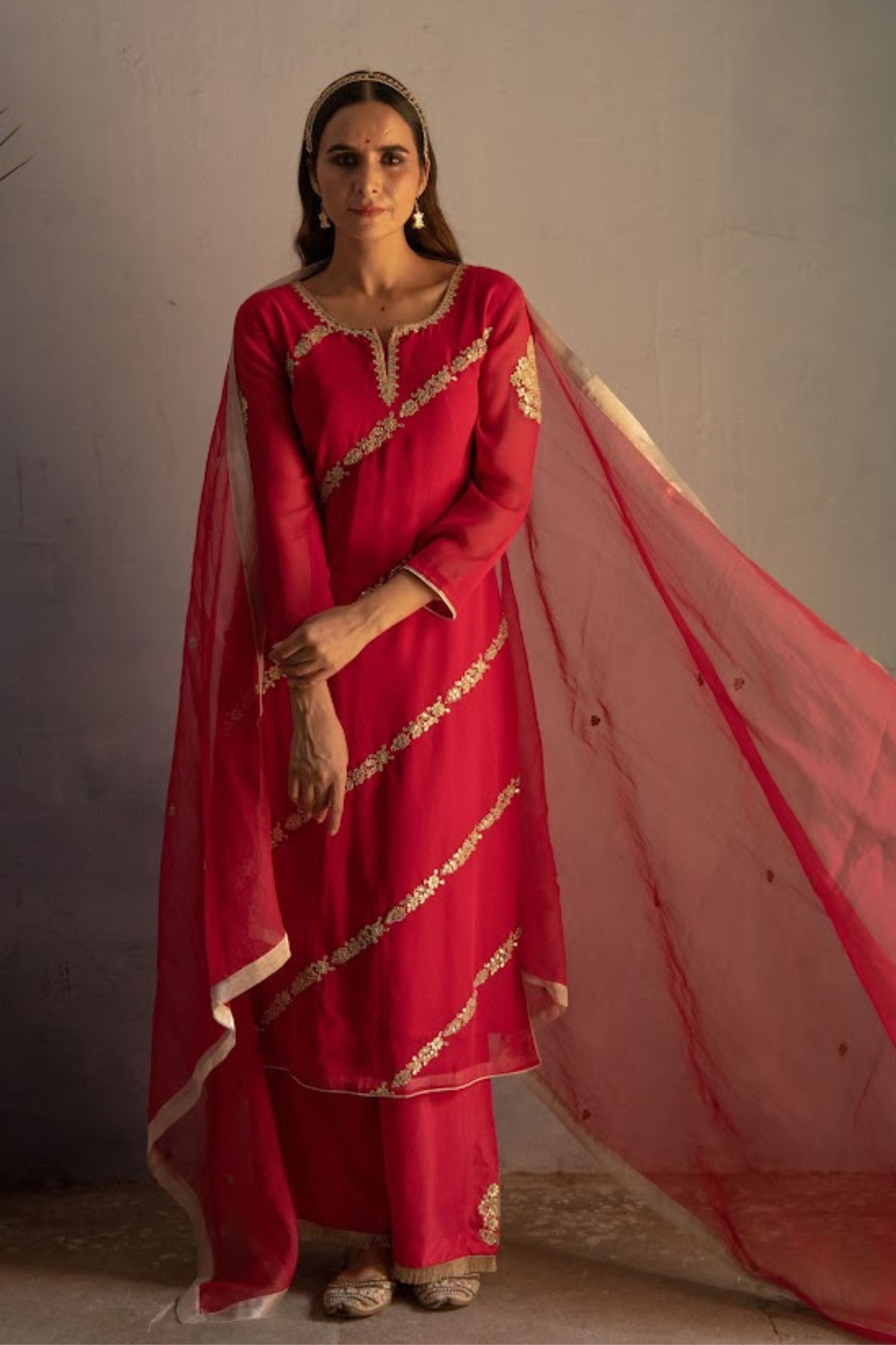 Deep Red Kurta Set