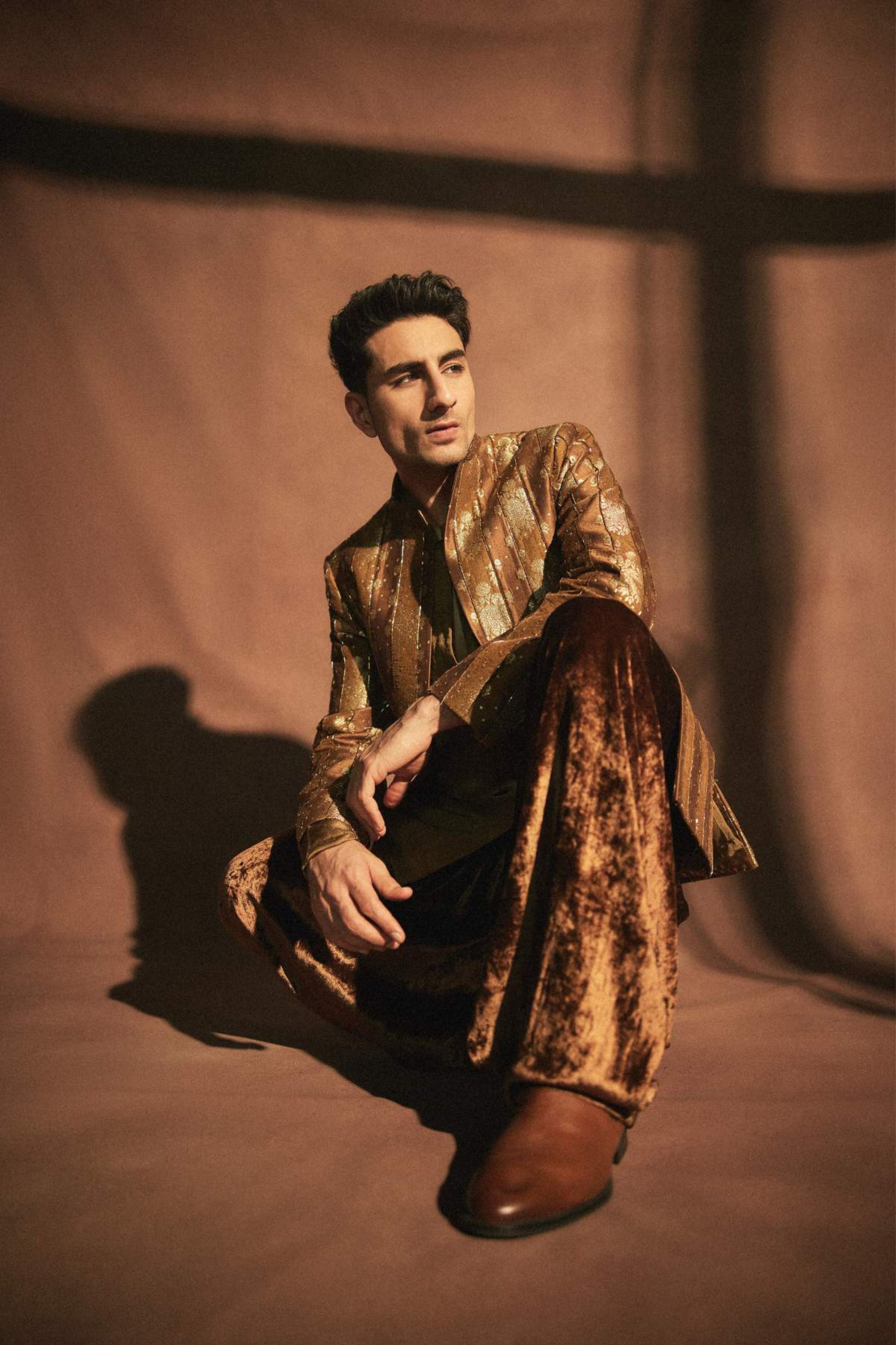 Ibrahim in Zarvika Brocade Bundi Set