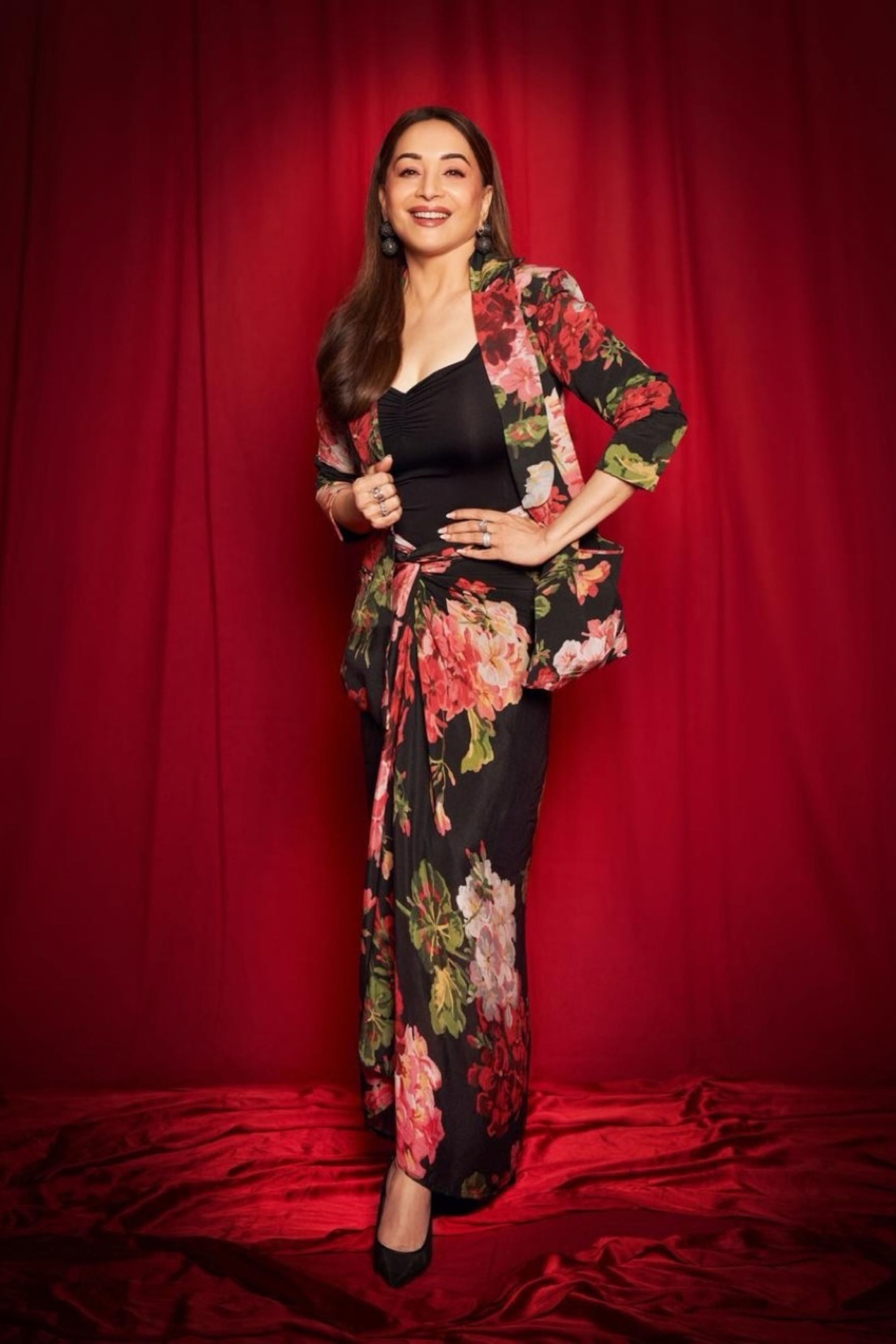 Madhuri Dixit Nene In Bloody Marry Blazer Skirt Set