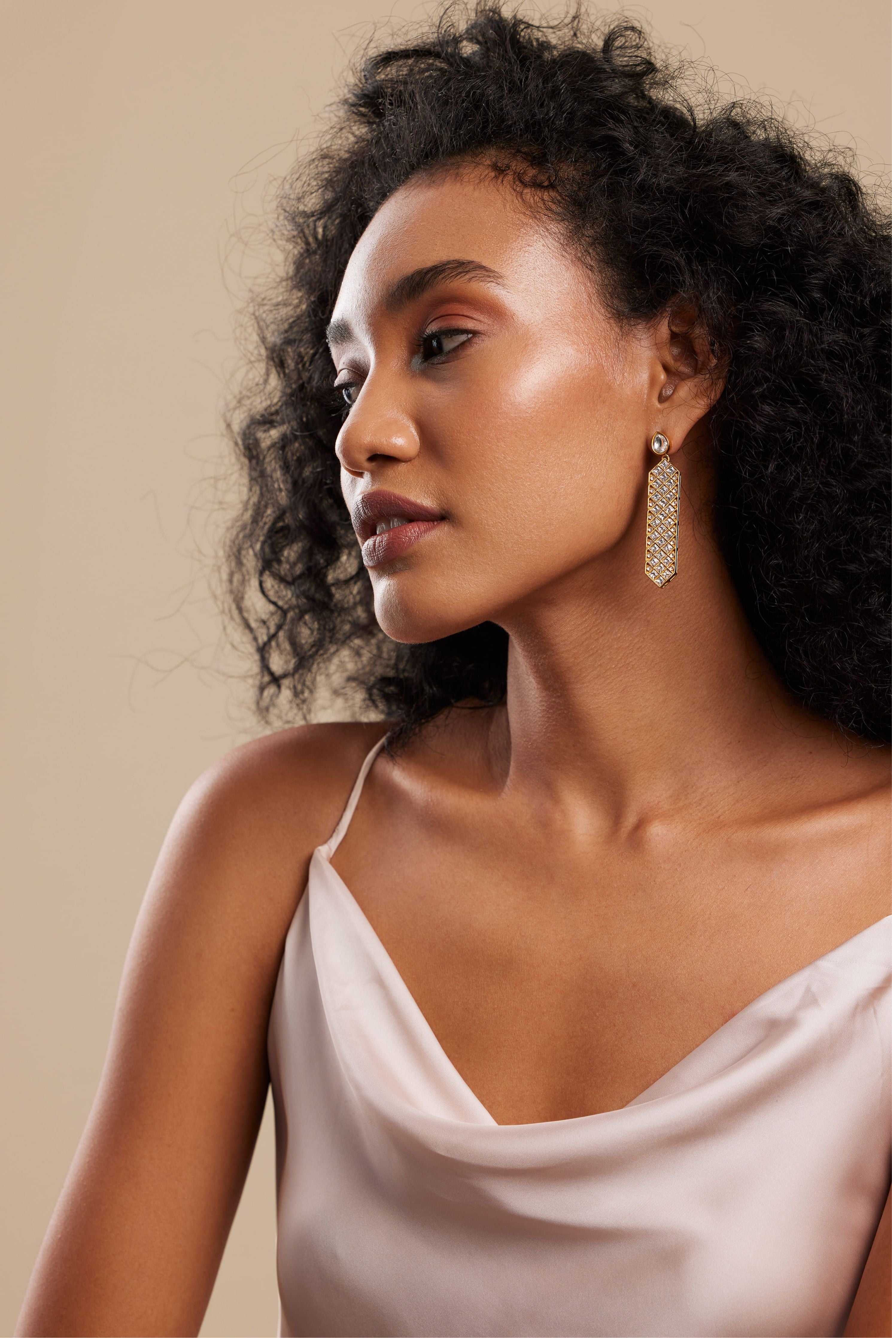Pakeezah Hexagon Earrings