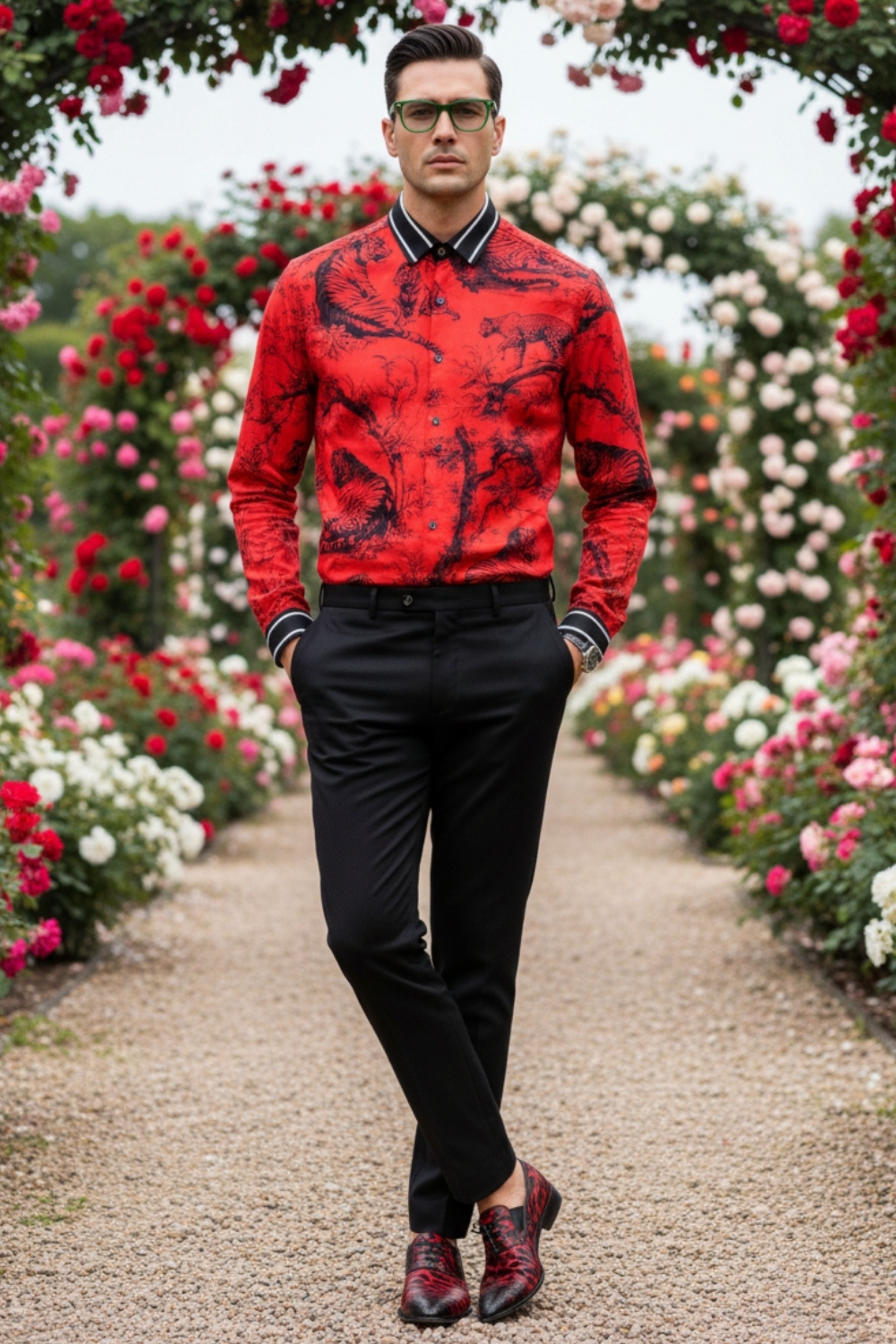 Avion Delft Style Printed Shirt