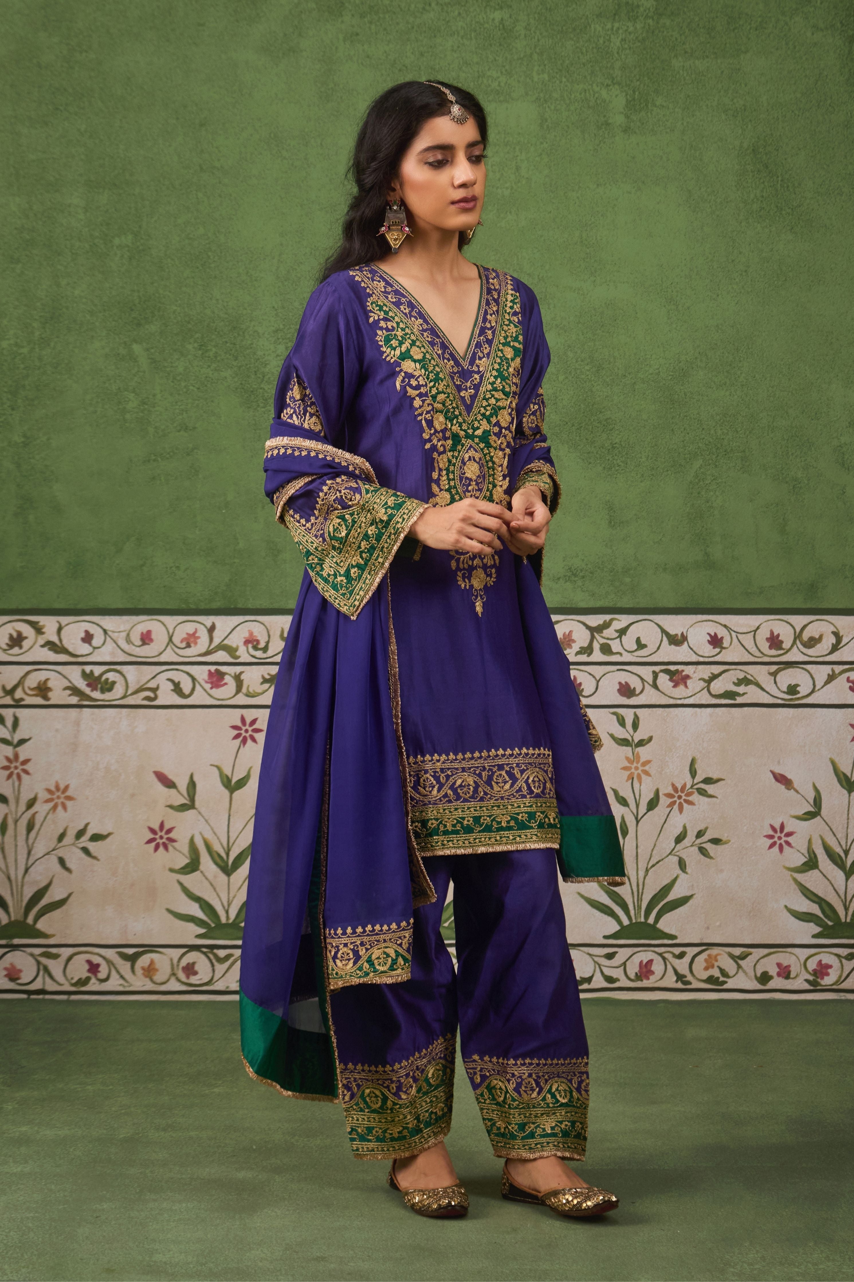 Inayat 2.0 Blue Green Kurta Set