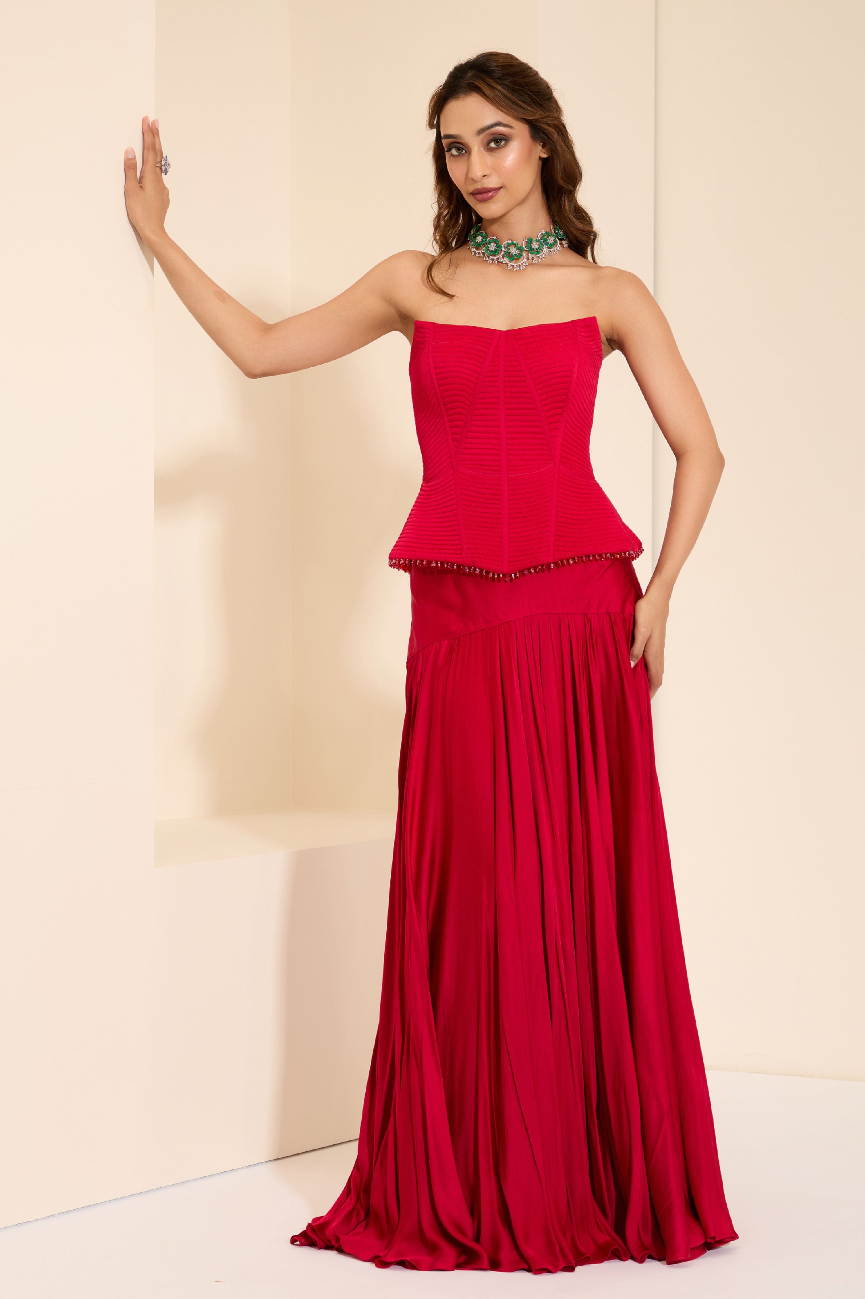 Berry Luxe Corset & Drape Set