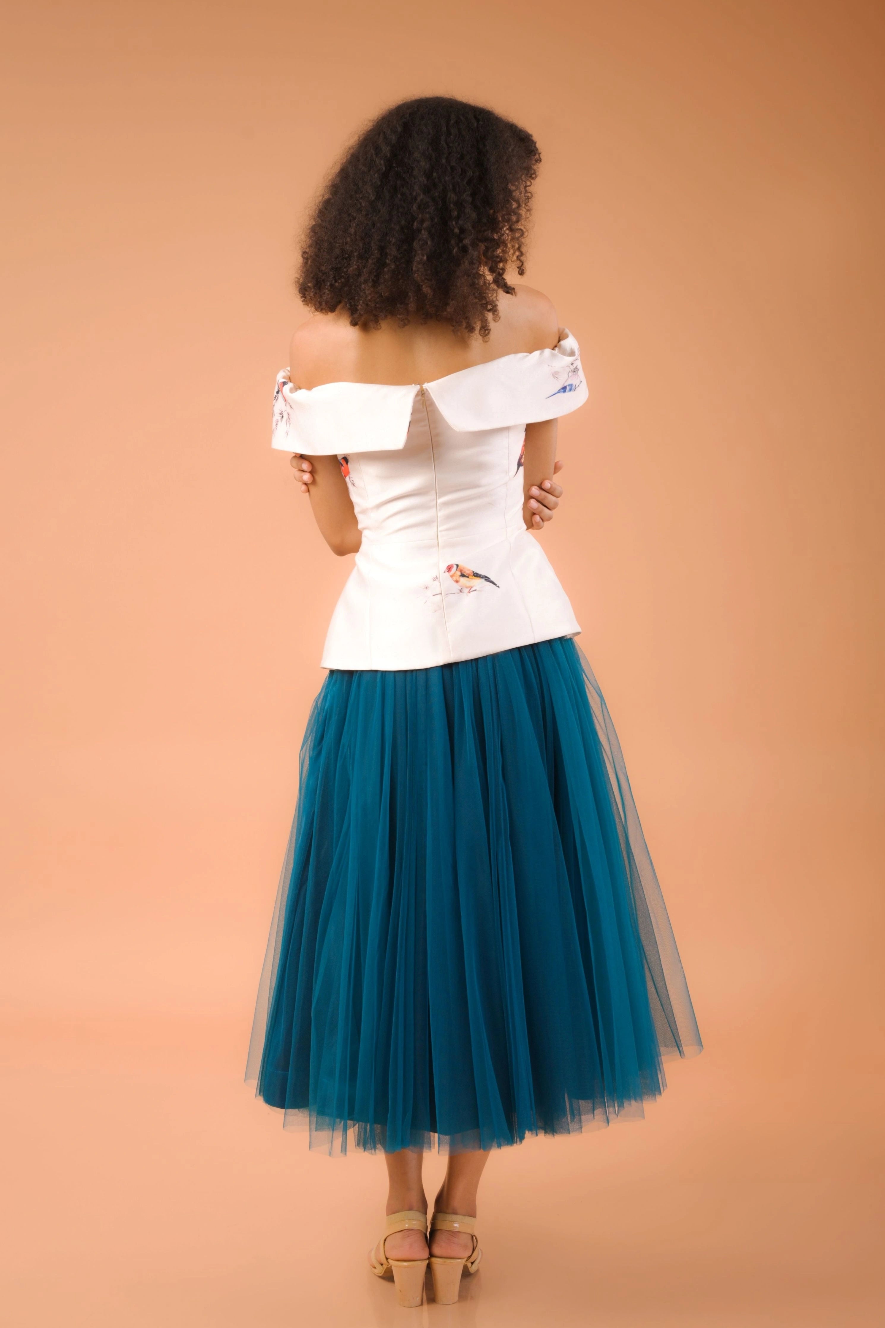 Audrey Cream Bird Top