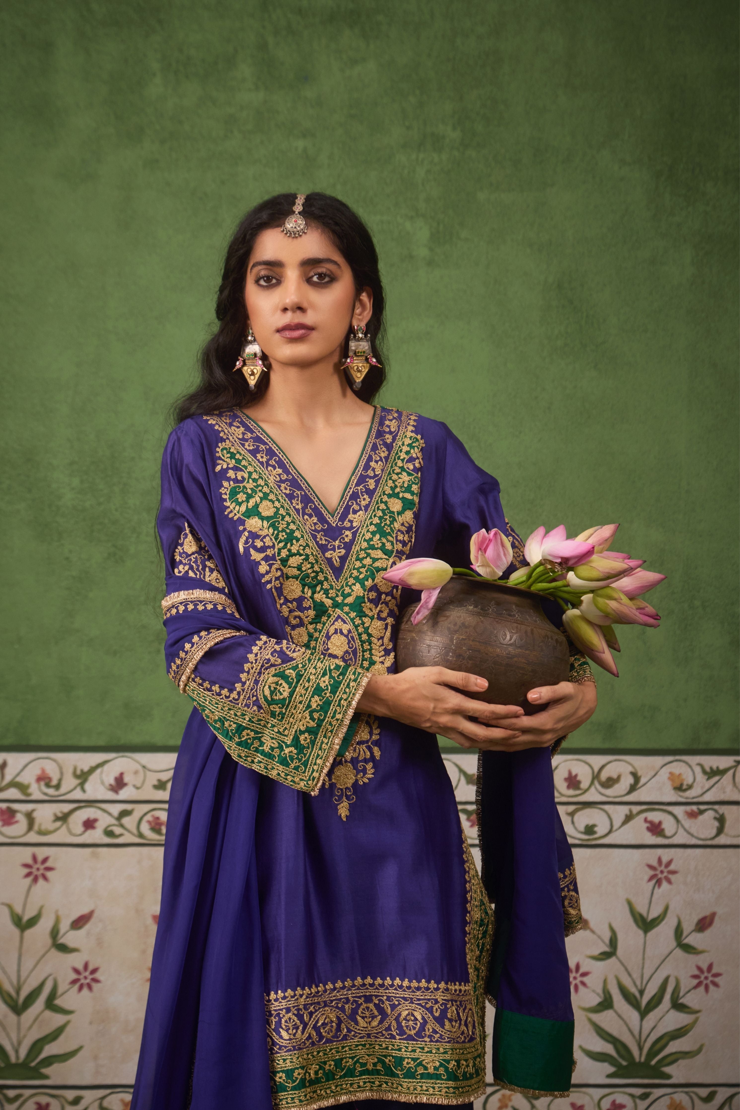 Inayat 2.0 Blue Green Kurta Set