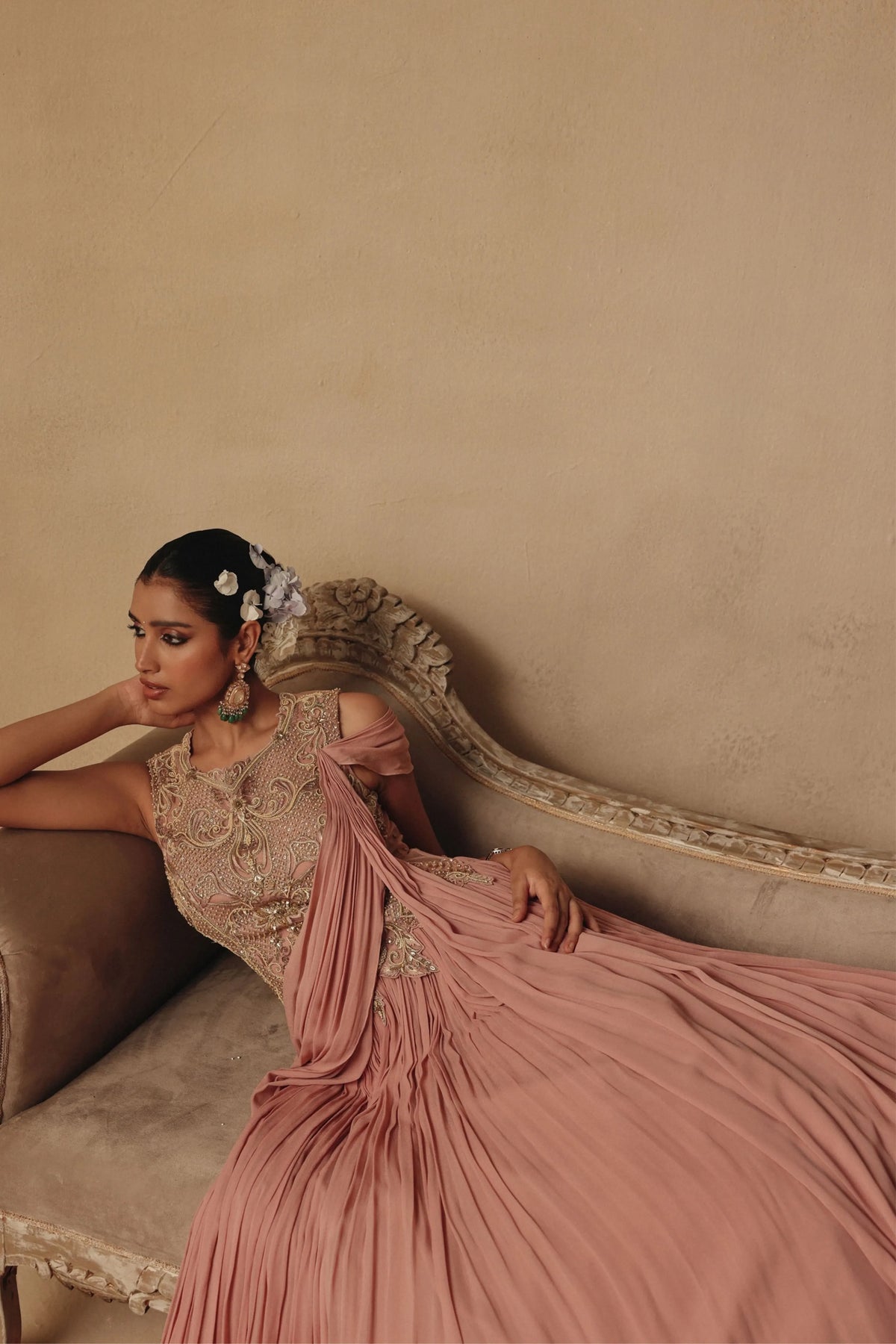 Blush Saree Gown