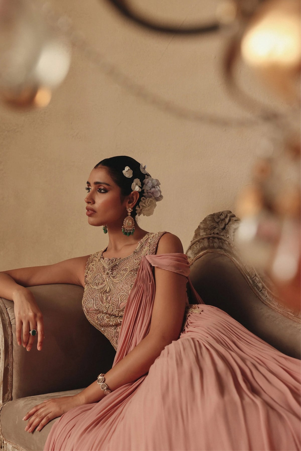 Blush Saree Gown