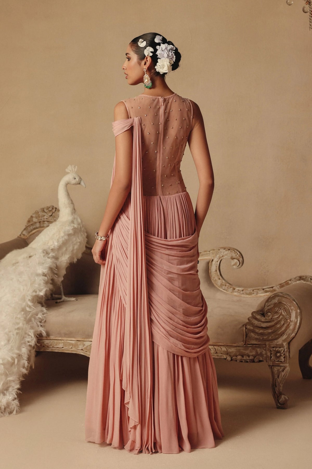 Blush Saree Gown