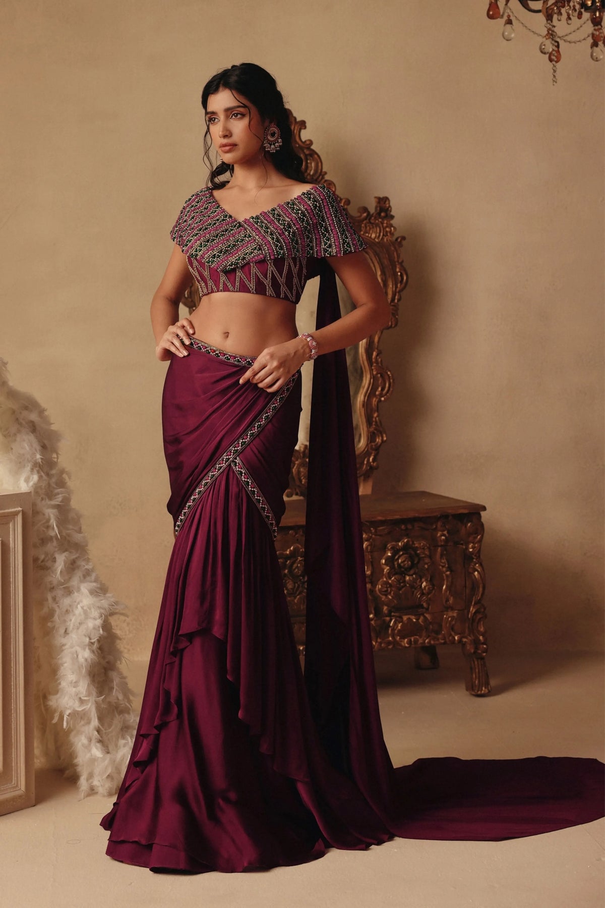 Halo Drape Skirt Set