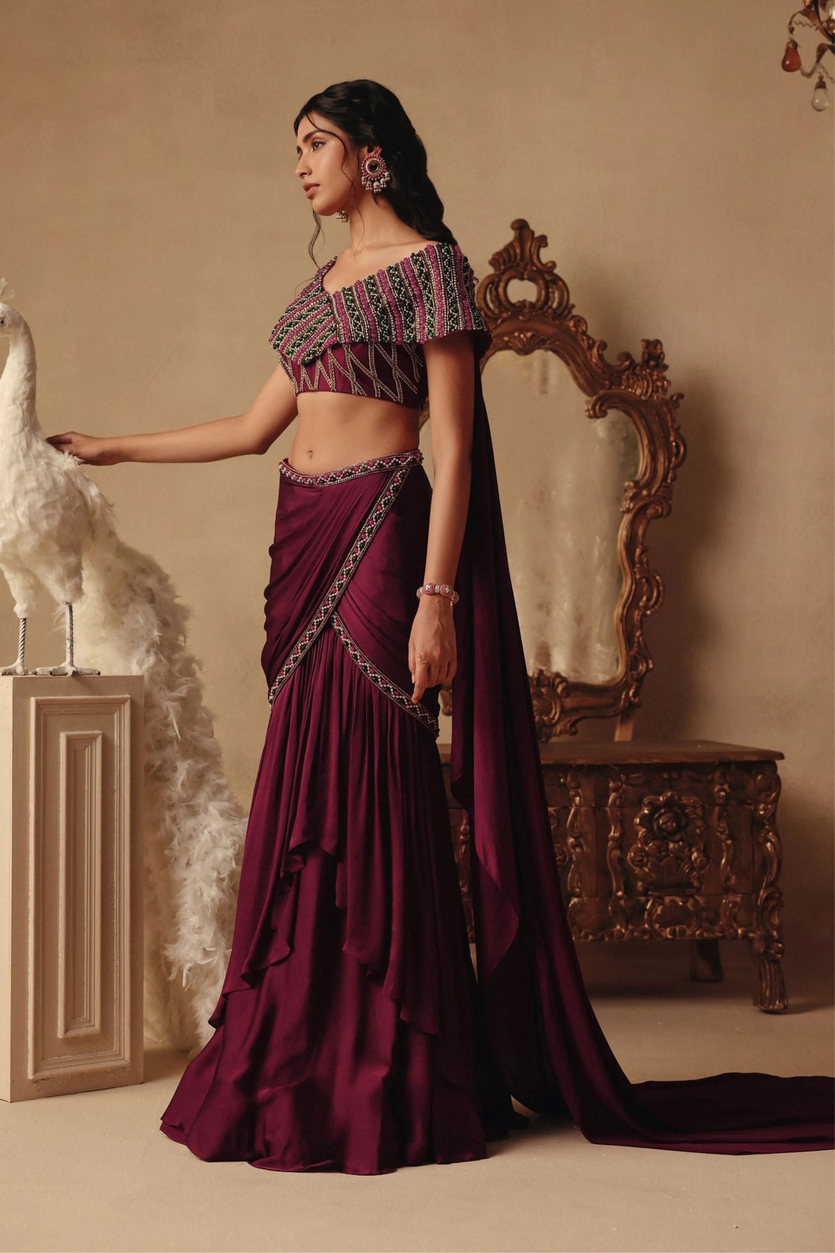 Halo Drape Skirt Set