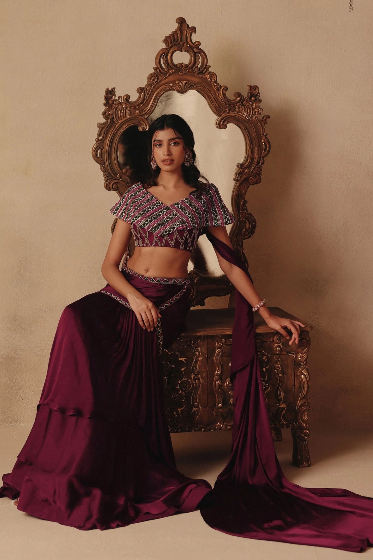 Halo Drape Skirt Set