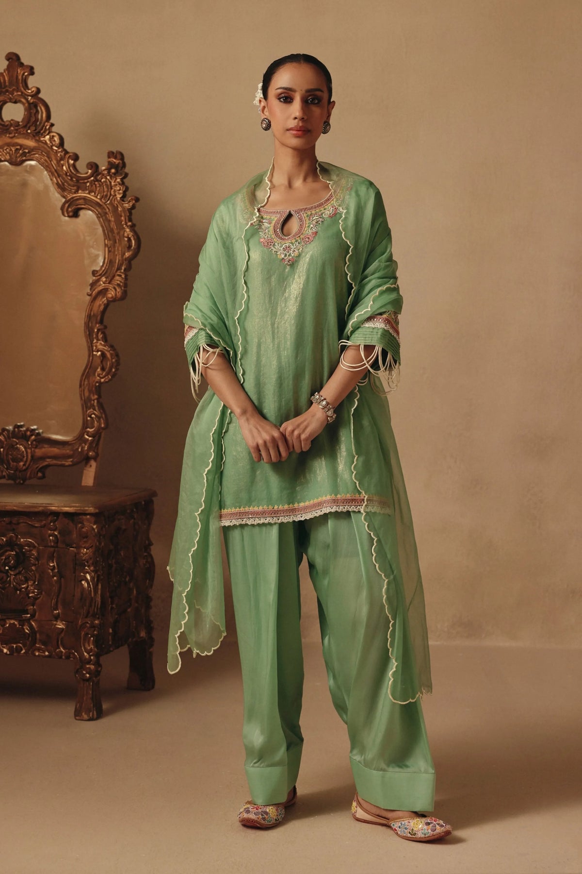 Teal Kurta Set