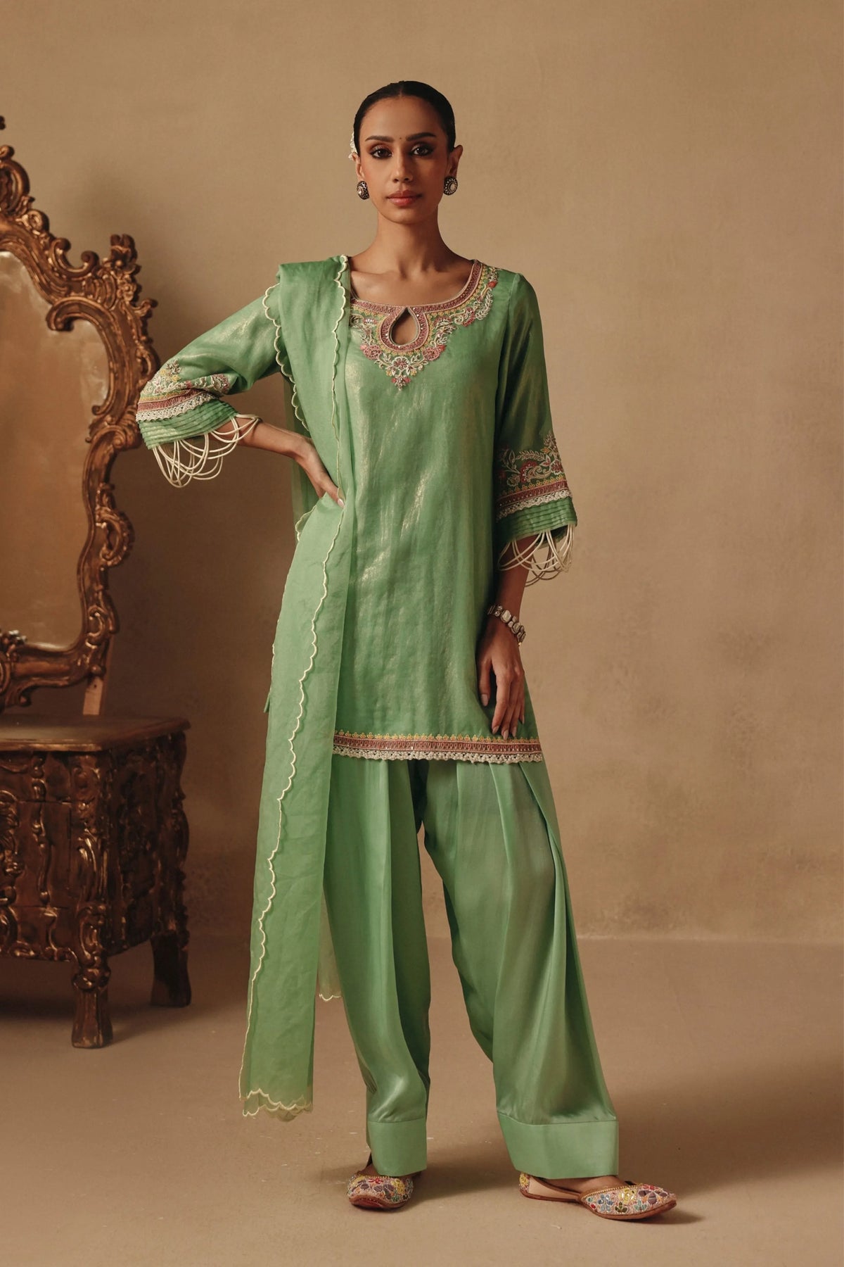 Teal Kurta Set