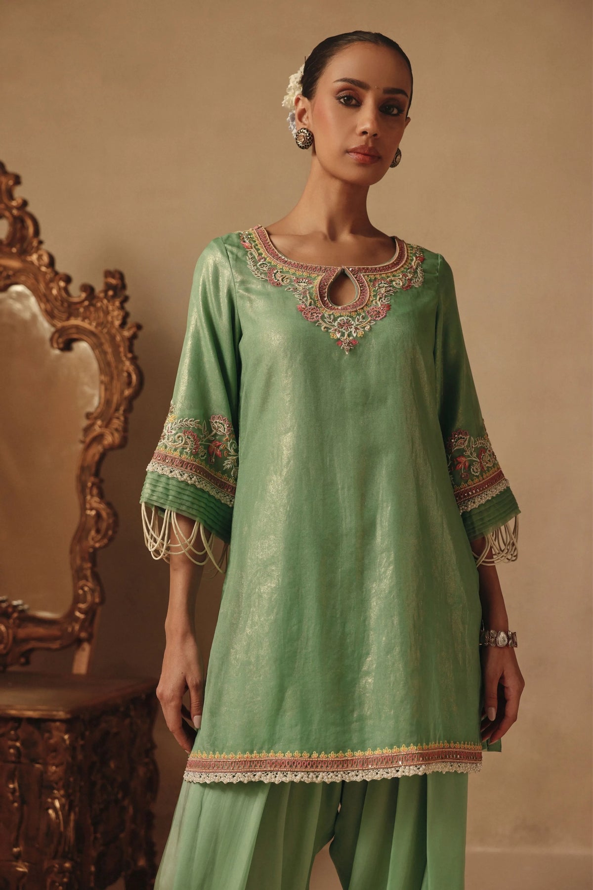 Teal Kurta Set