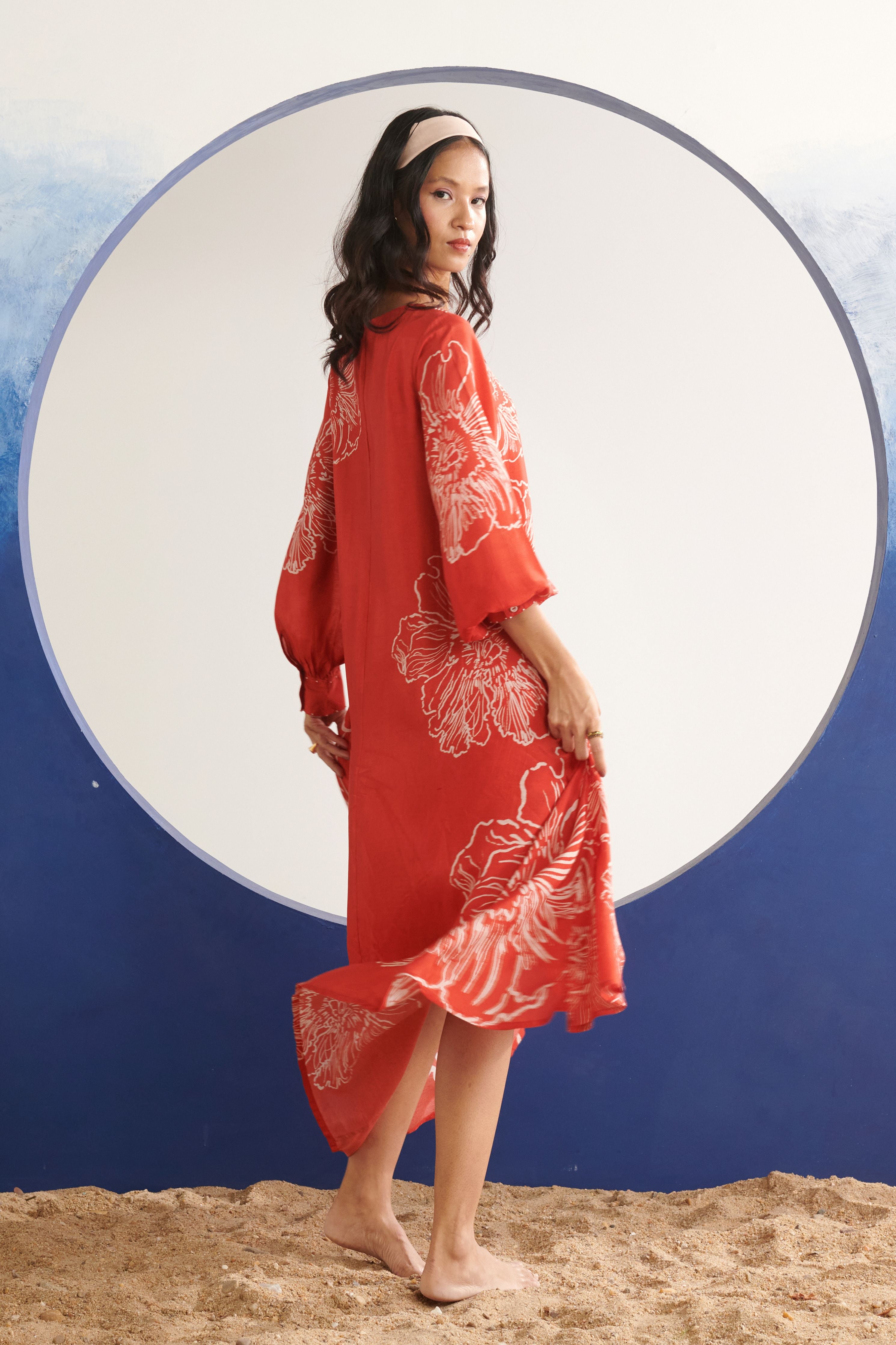 Celeste Coral High-Low Dress