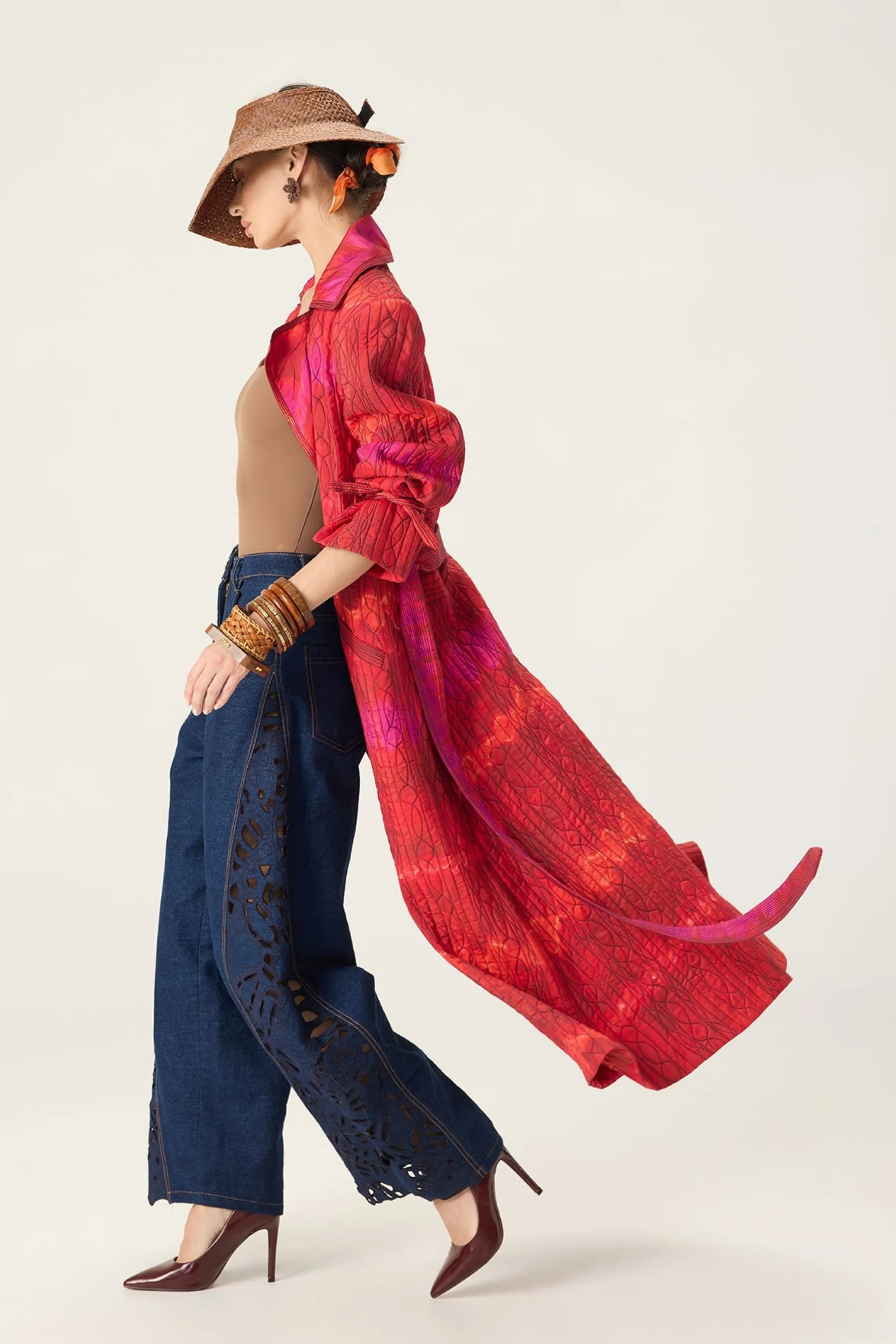 Clover Trench With  Bex Jeans