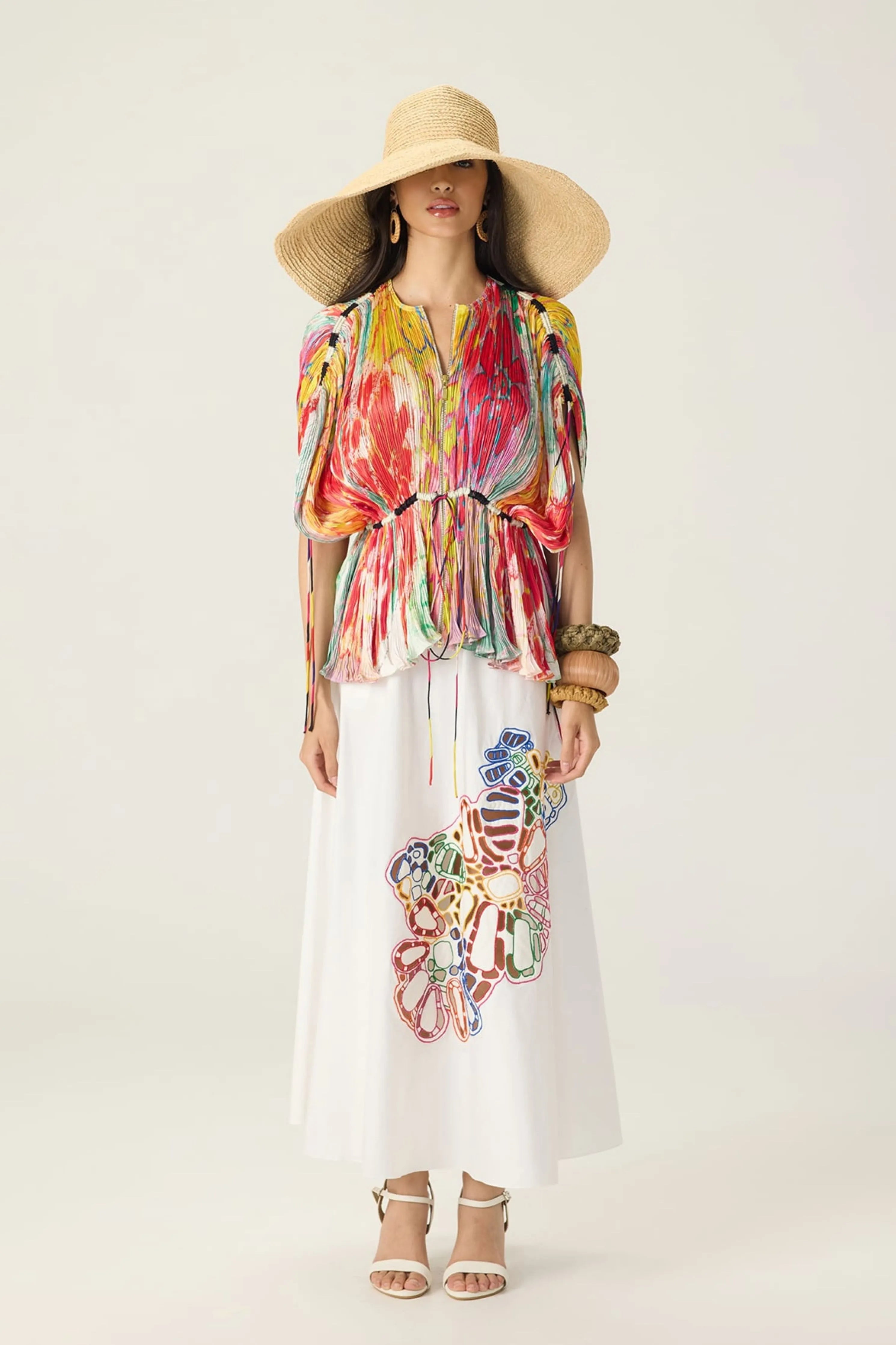 Monica Blouse With  Scottie Skirt