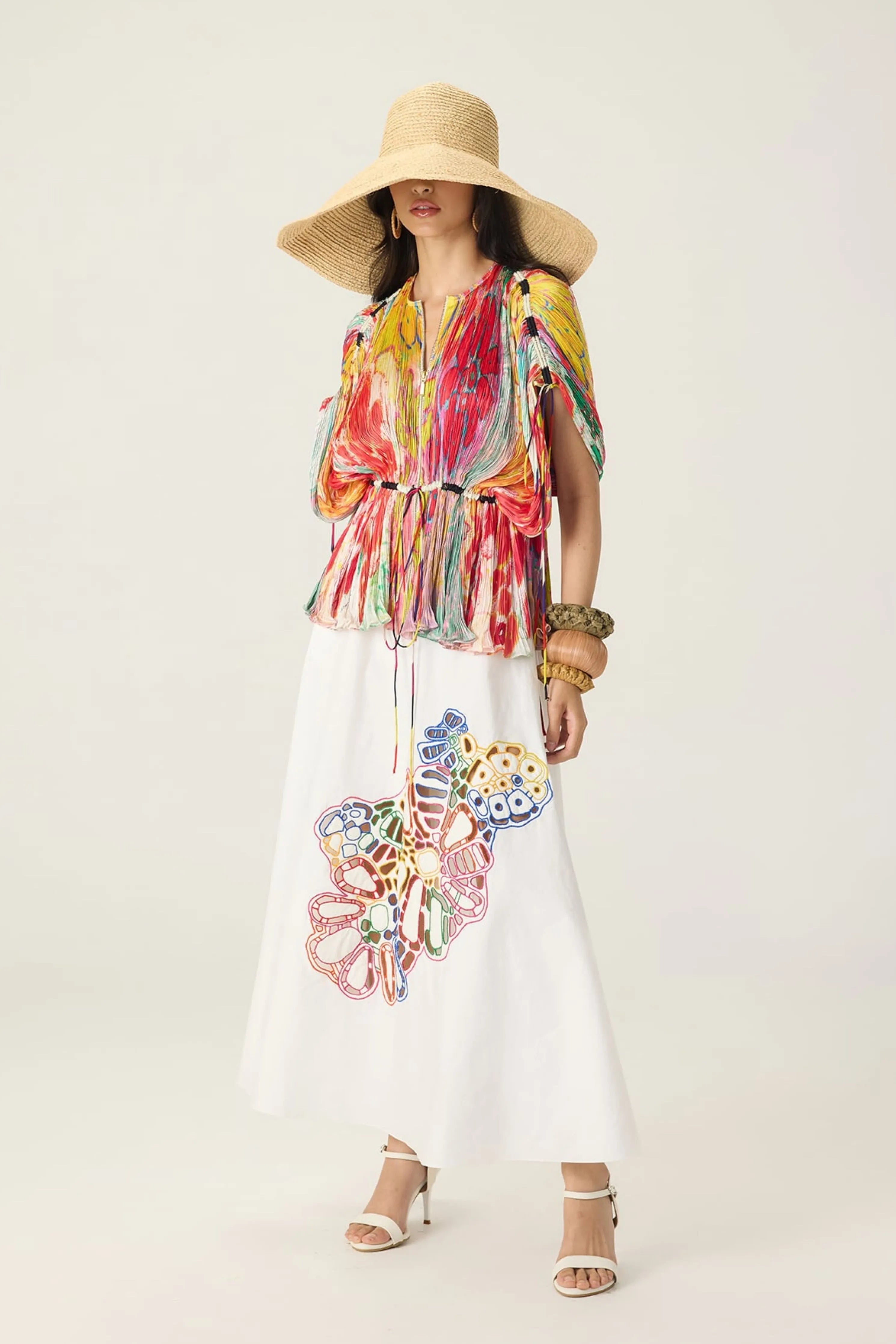 Monica Blouse With  Scottie Skirt
