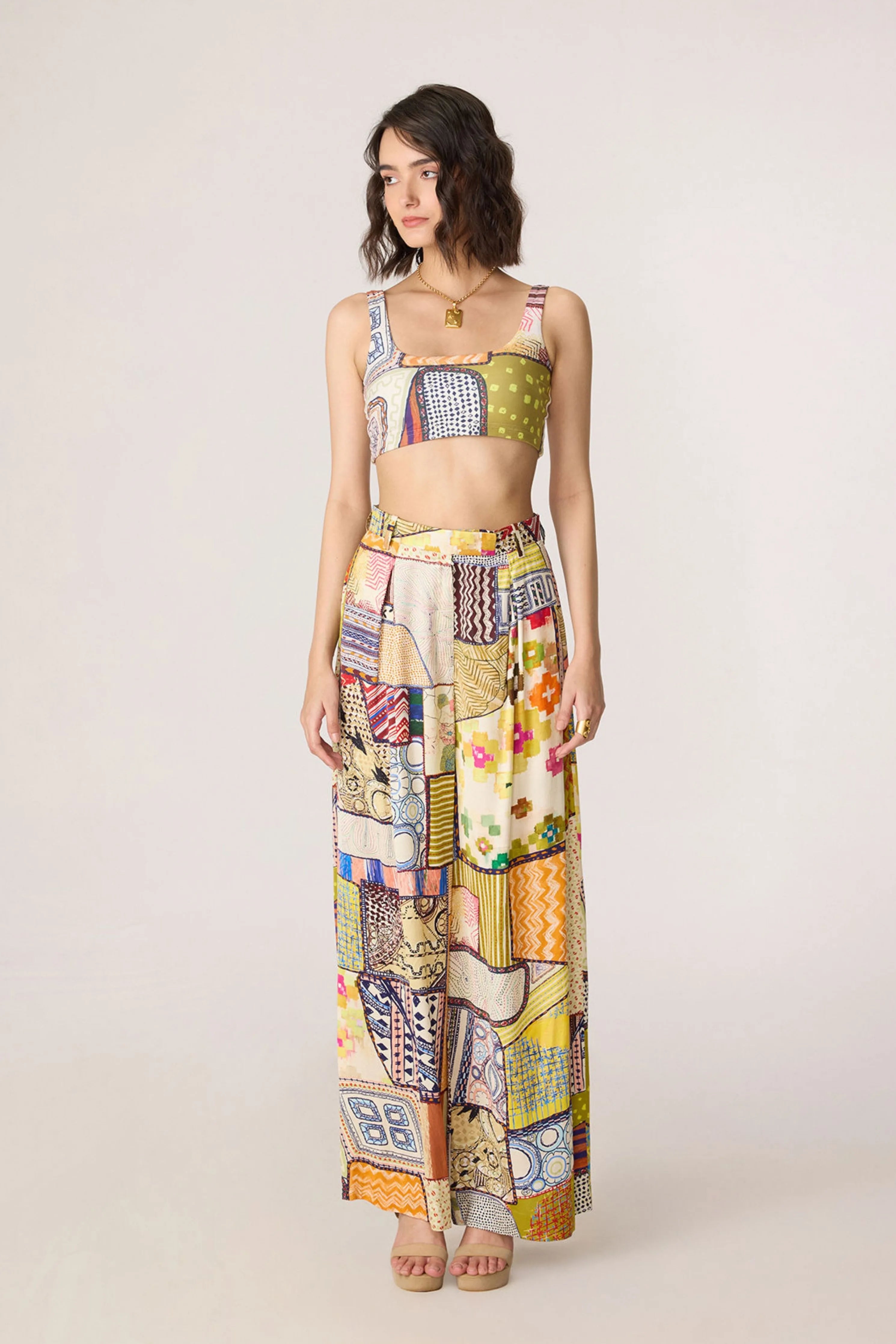 Belen Trench With Juniper Bustier & Jeja Trousers