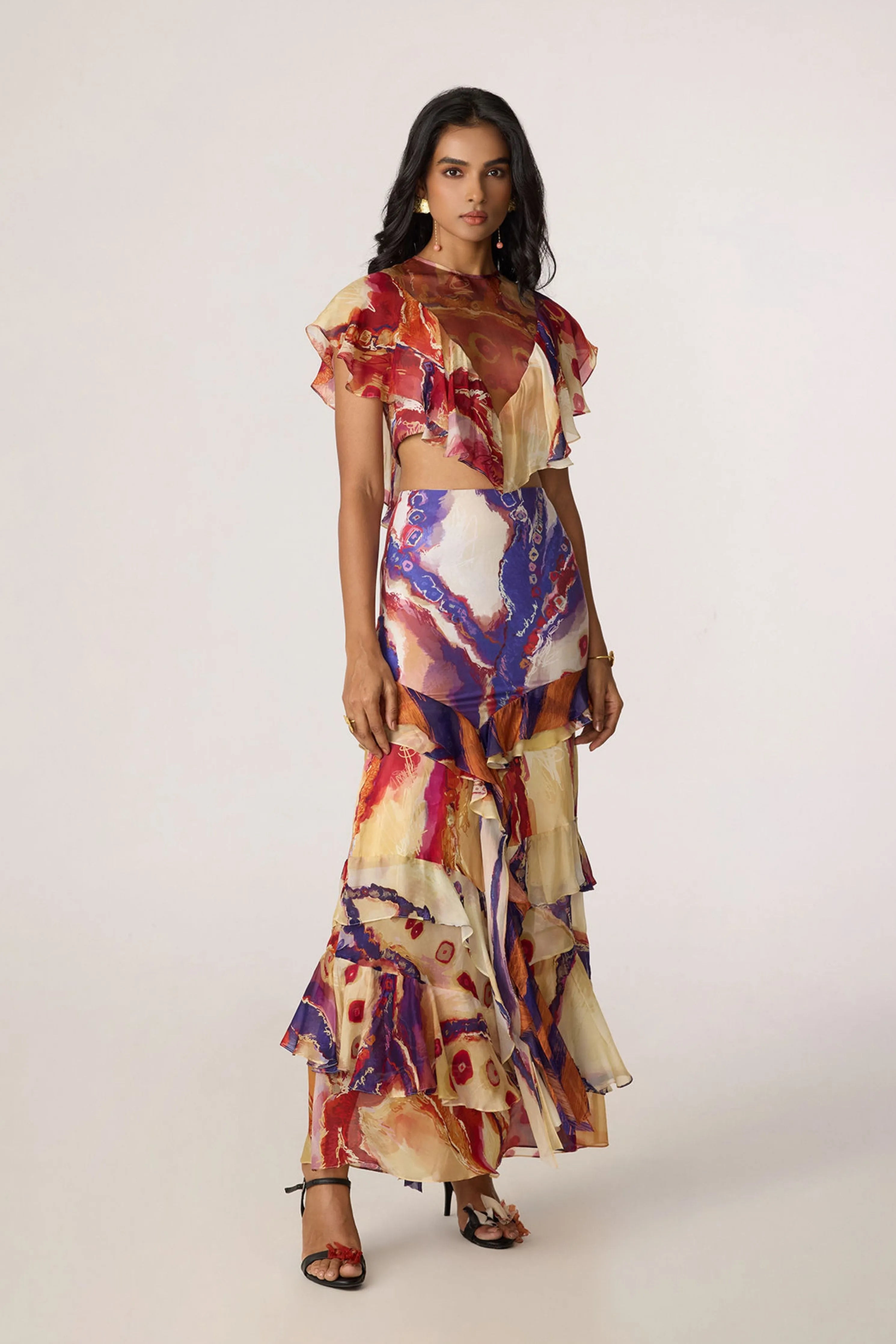 Elena Blouse With Marieya Skirt