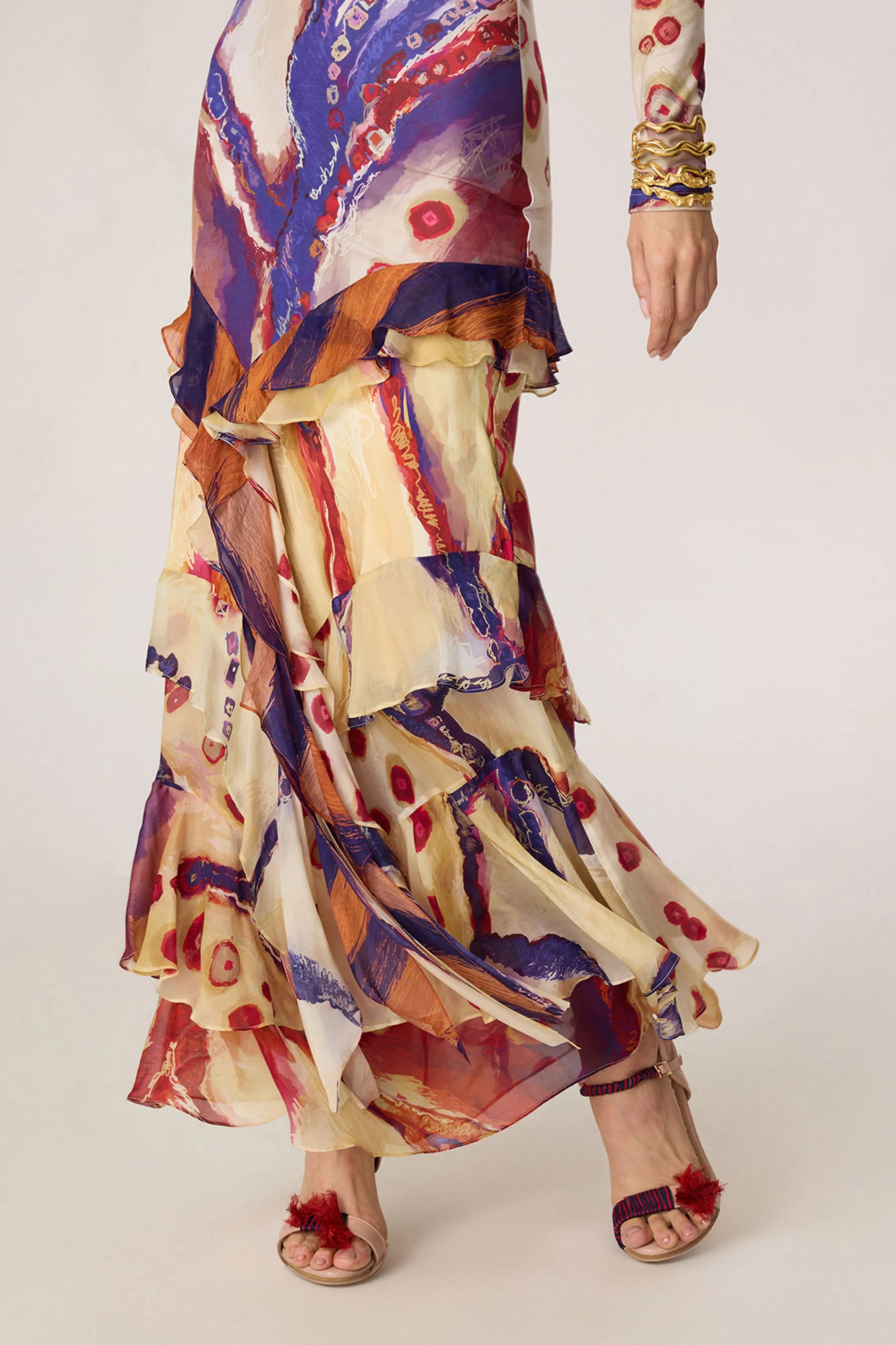 Zavi Blouse With Marieya Skirt