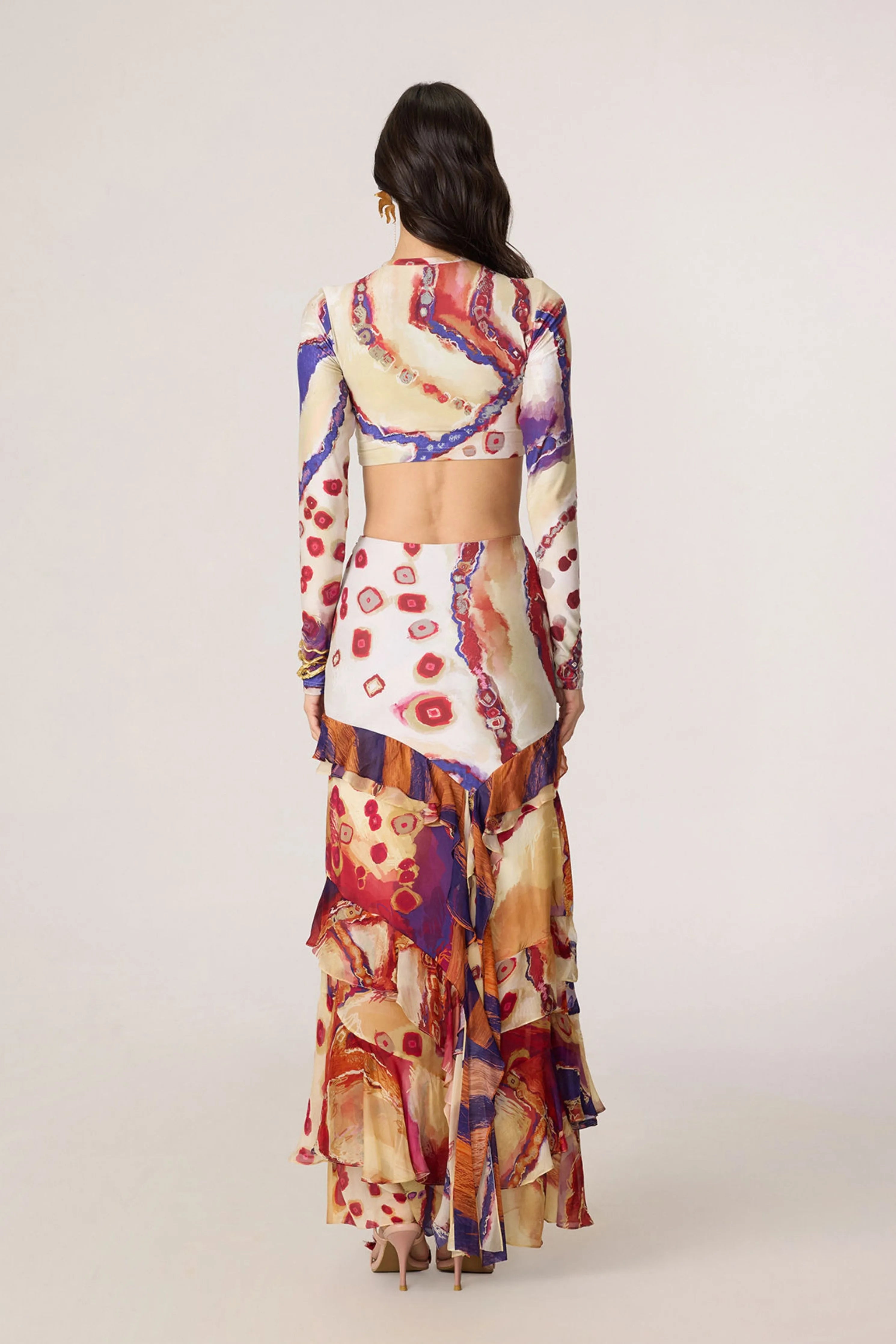 Zavi Blouse With Marieya Skirt