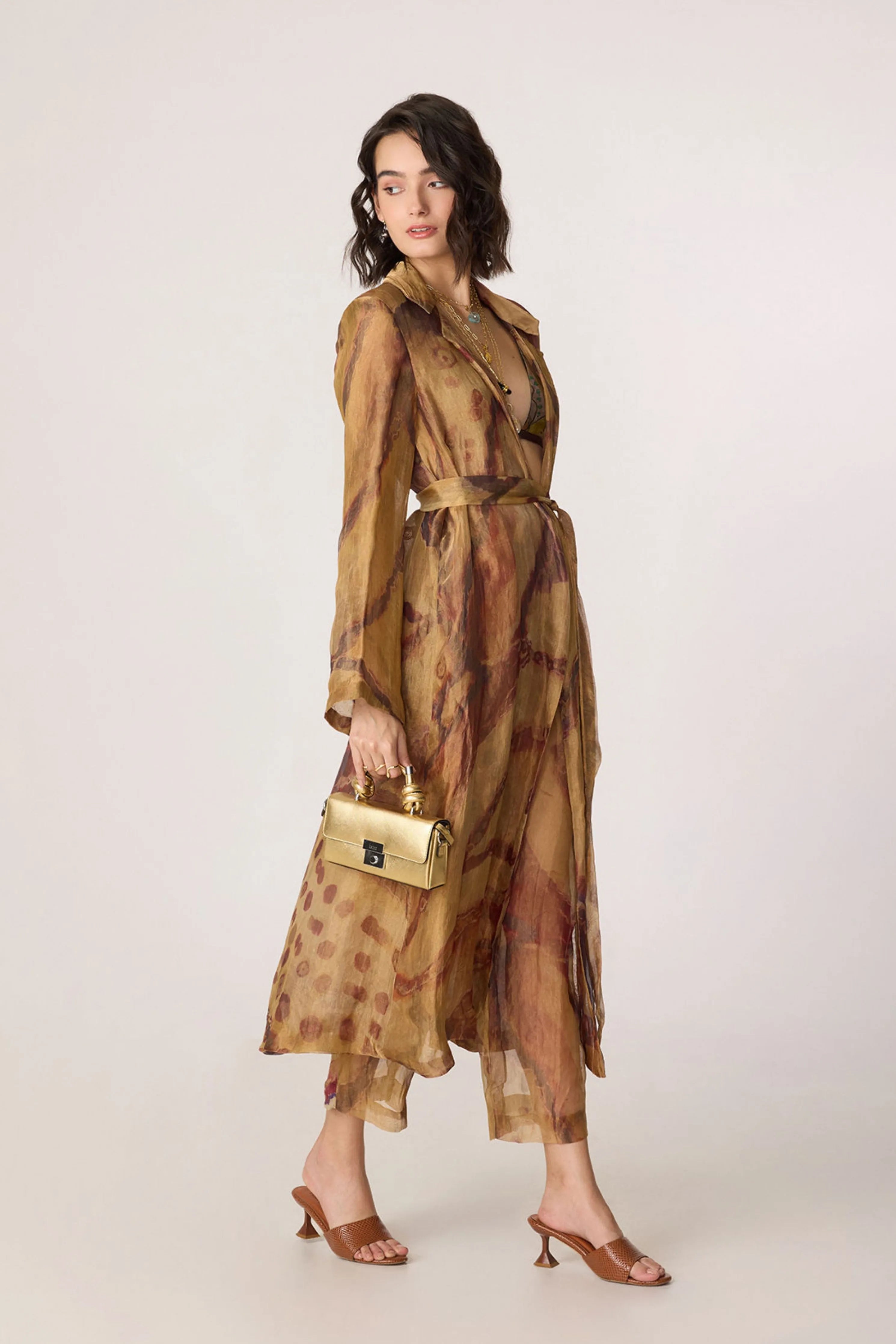 Belen Trench With Arleth Bralette  & Vellora Trouser