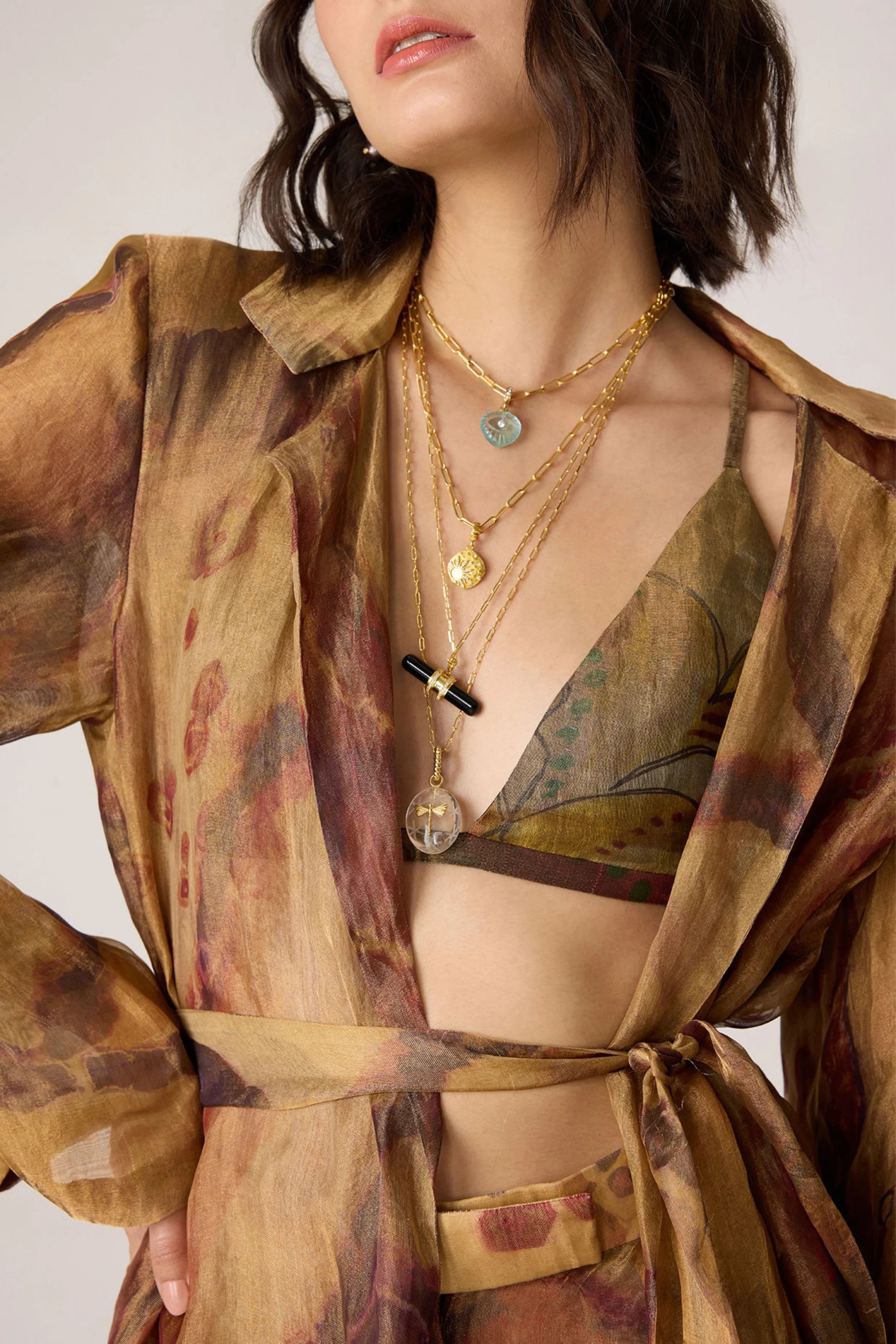 Belen Trench With Arleth Bralette  & Vellora Trouser