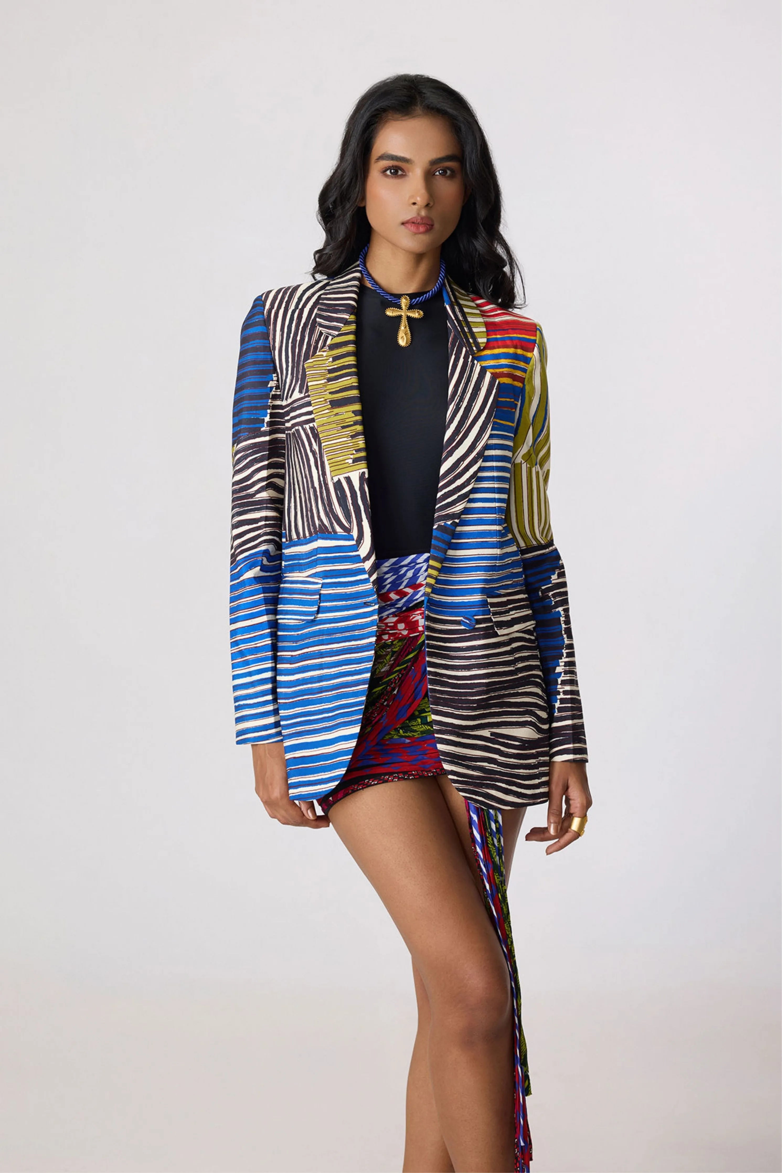 Rebekkah Blazer With Juana Bodysuit & Oakley Skirt