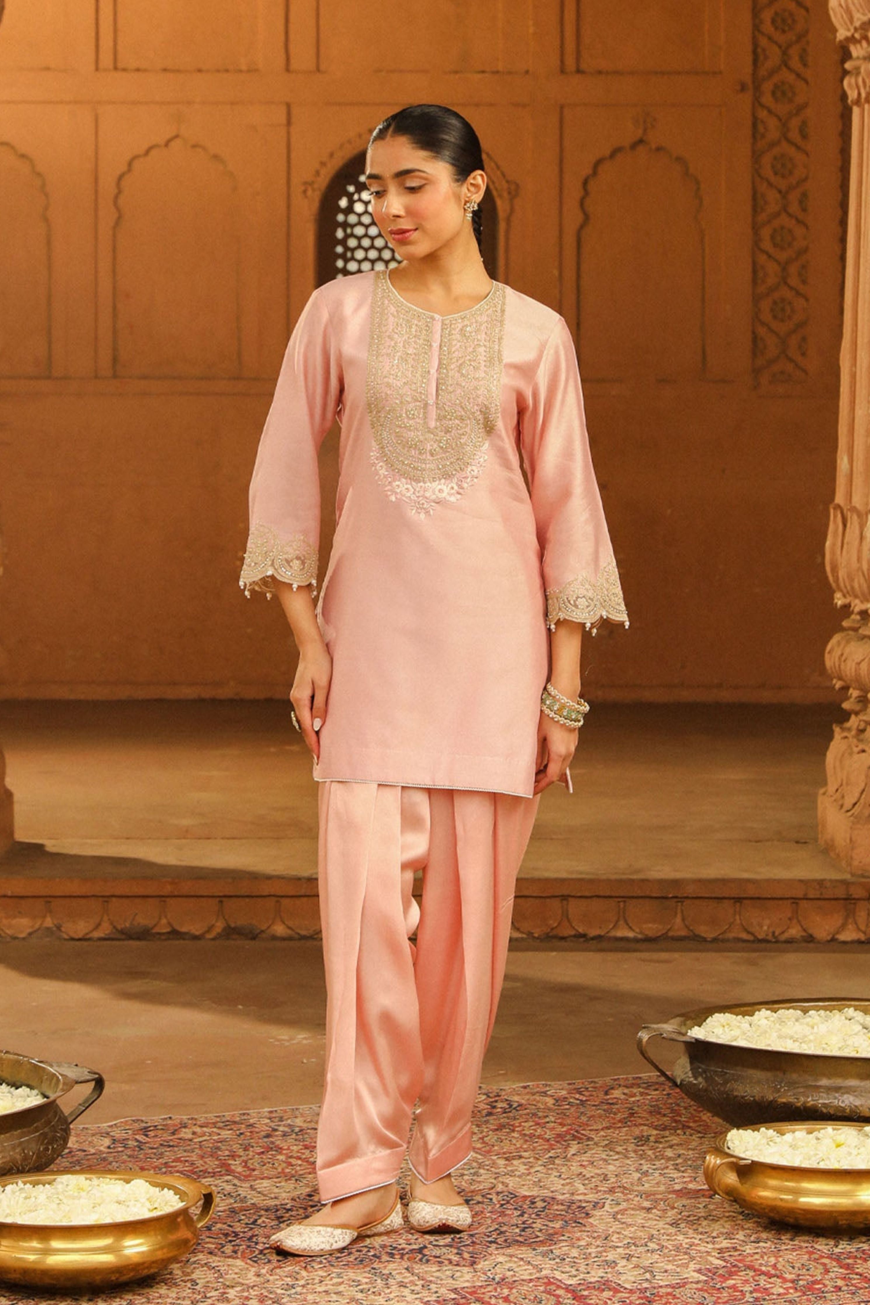 Arisa Blush Pink Kurta With Salwar