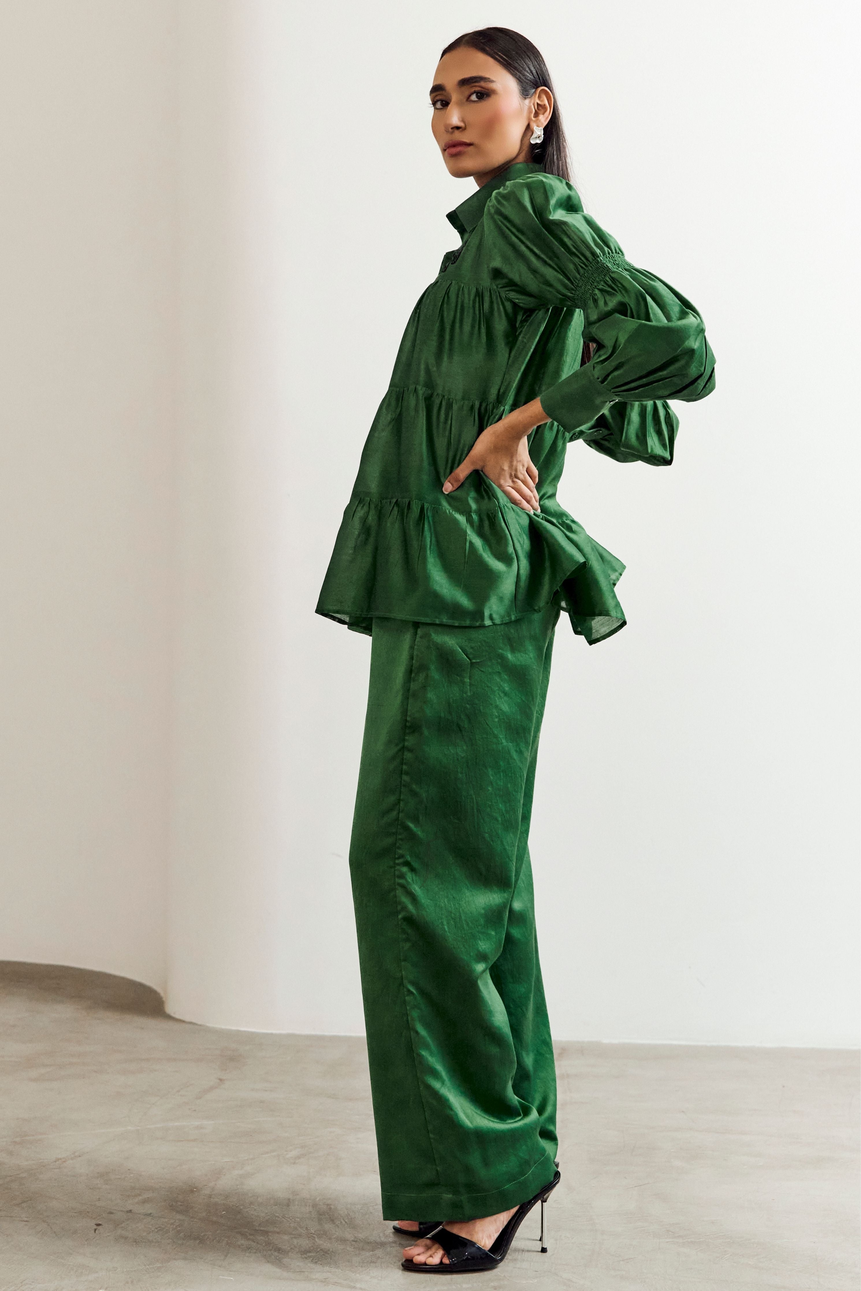2 Flower Green Coord