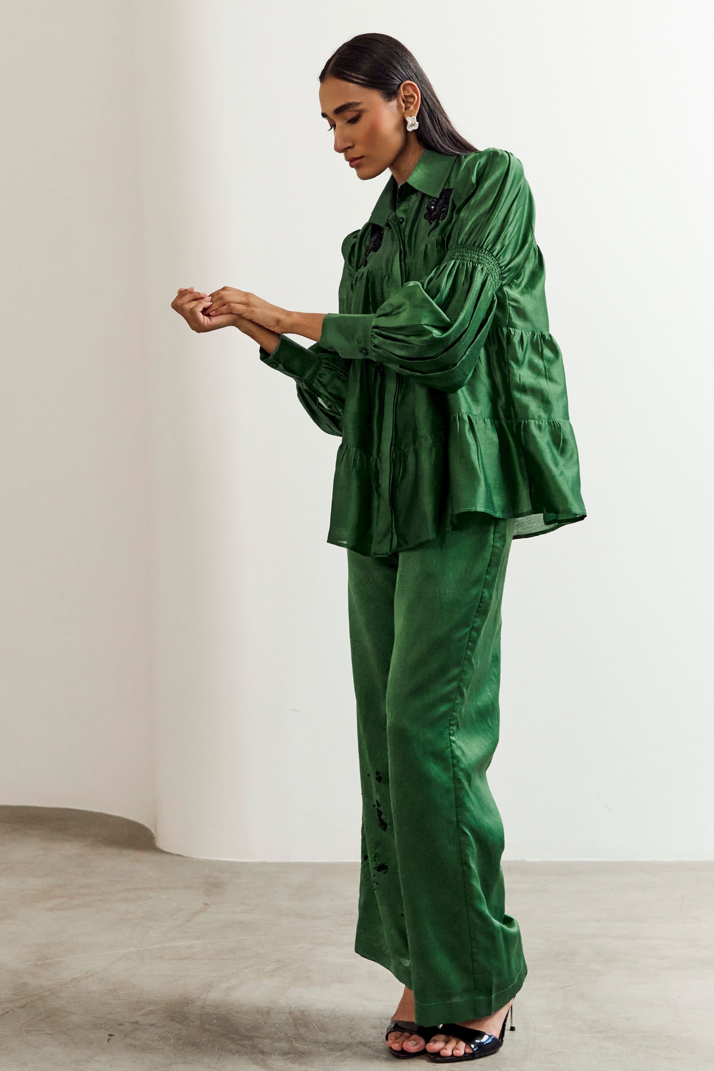 2 Flower Green Coord