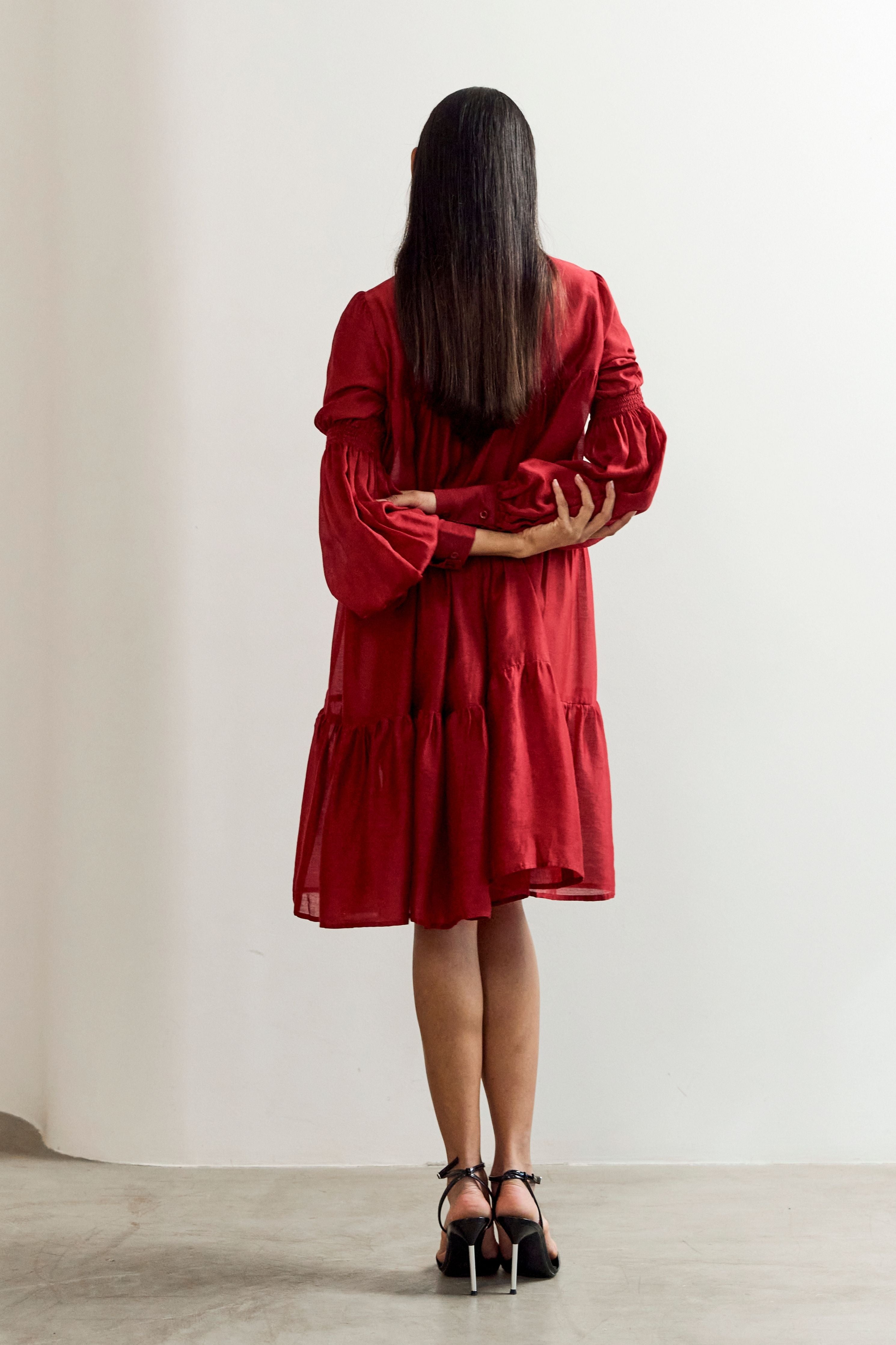 2 Flower Red Dress