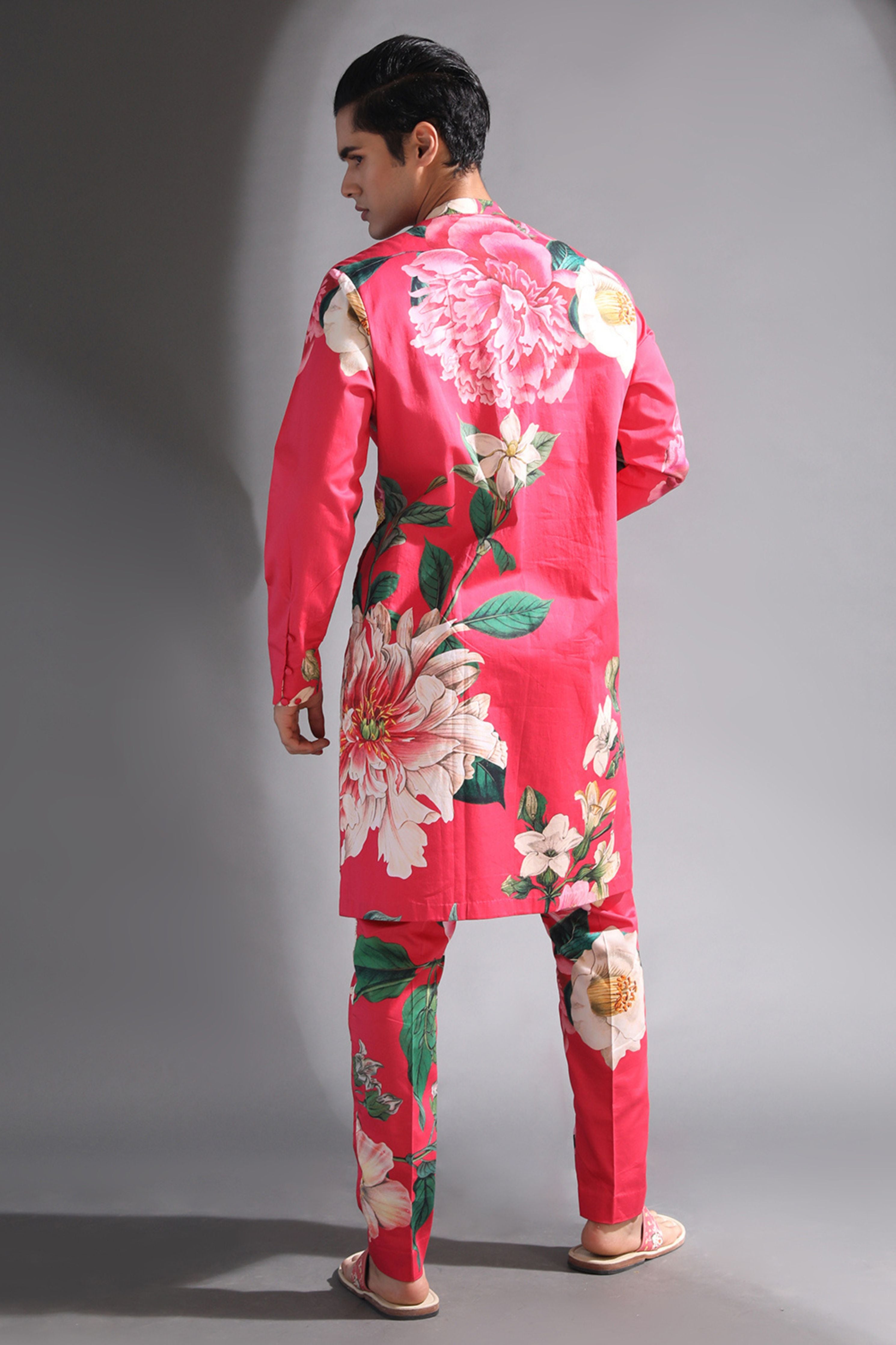 Swayam Red Floral Kurta Set