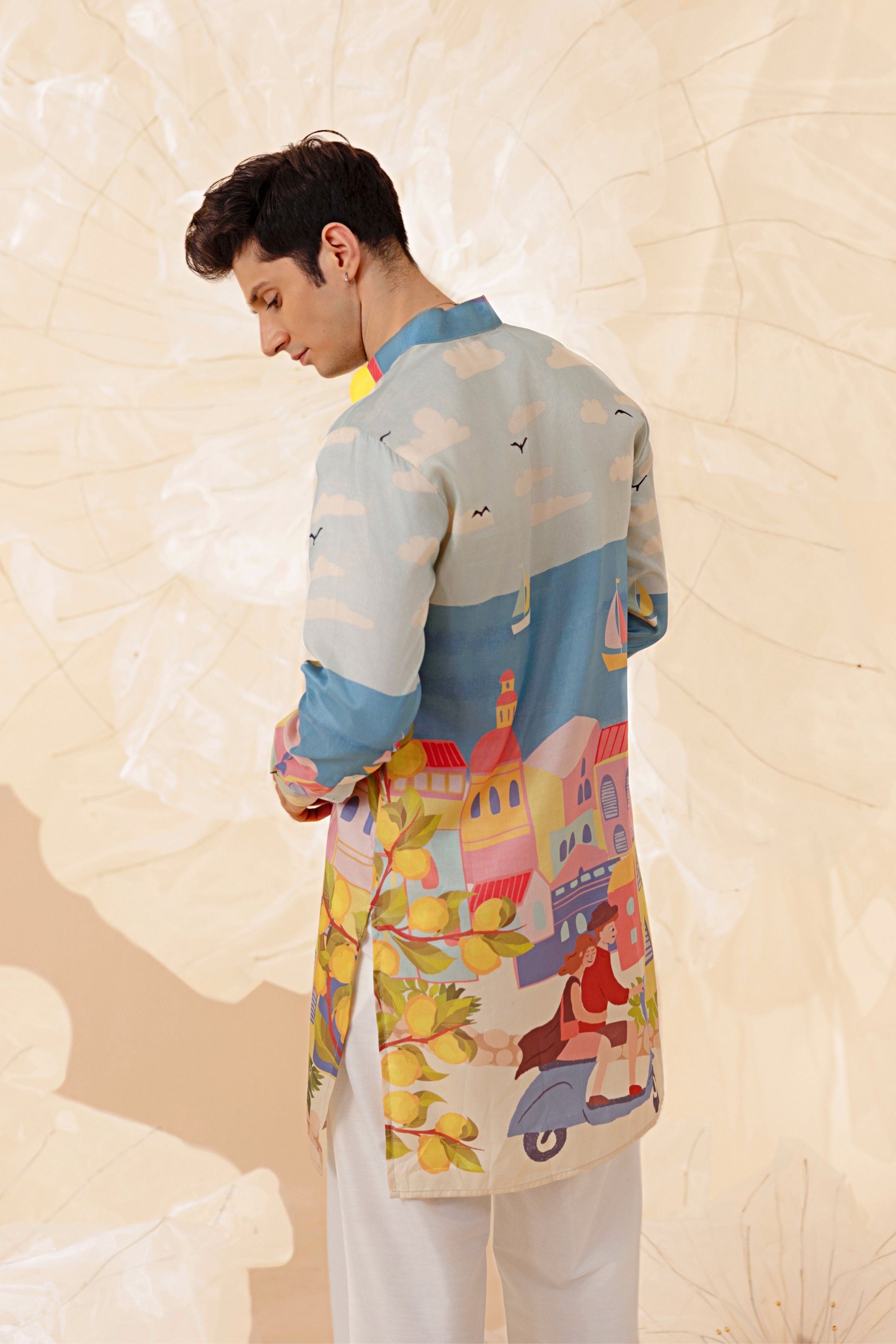 Coastal Ride  Silk Kurta