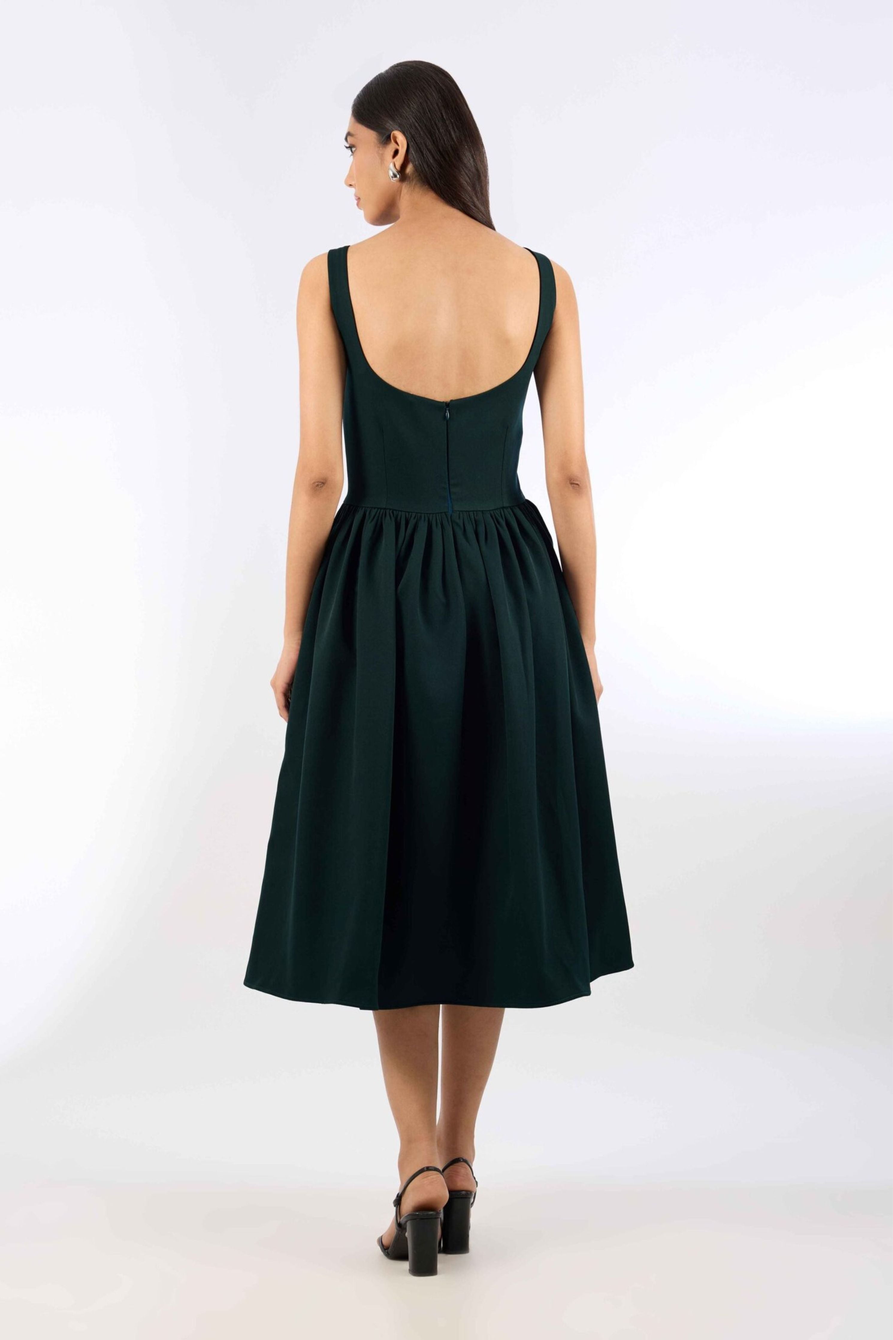 Bottle Green Capi Dress