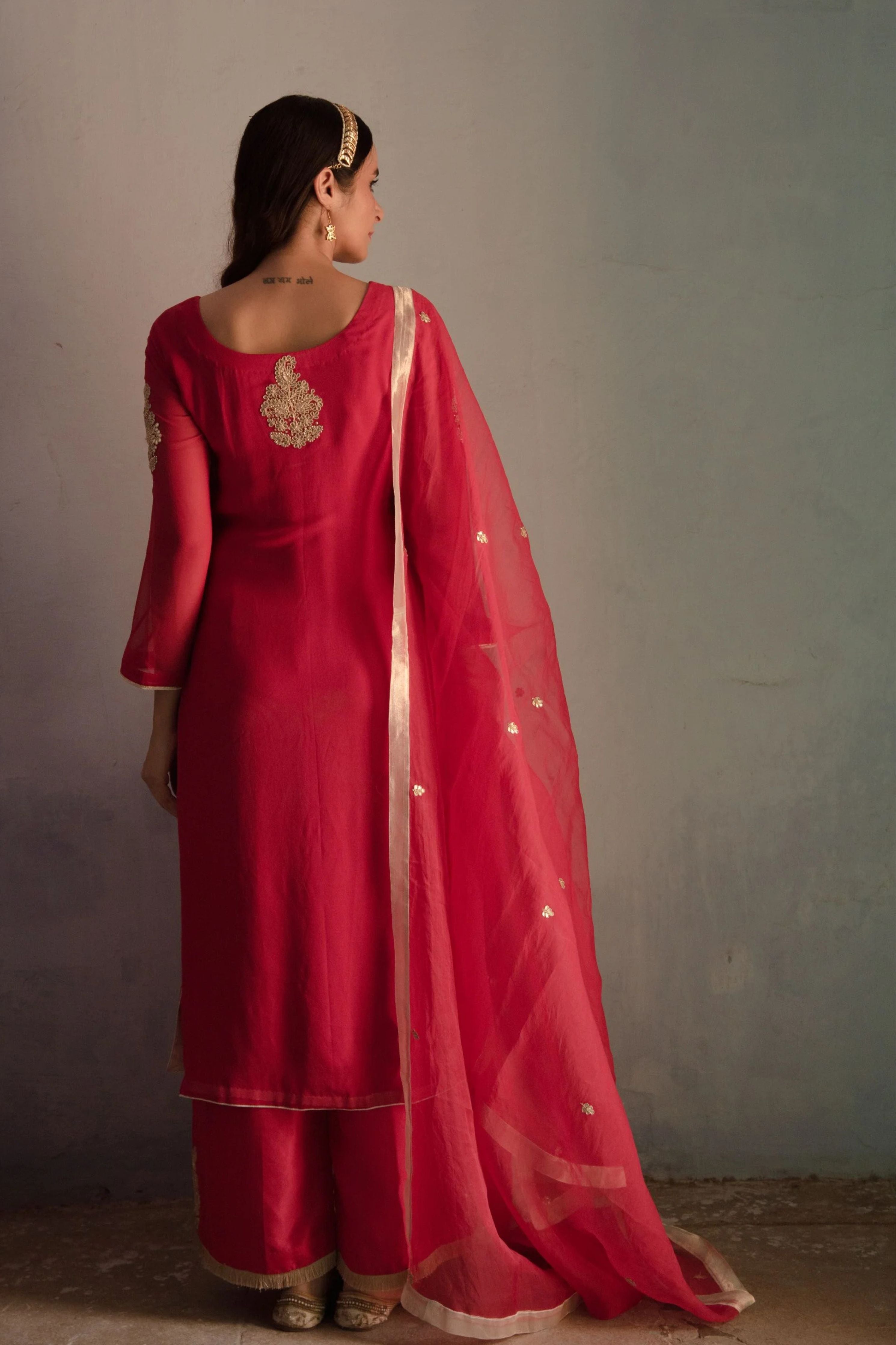 Deep Red Kurta Set