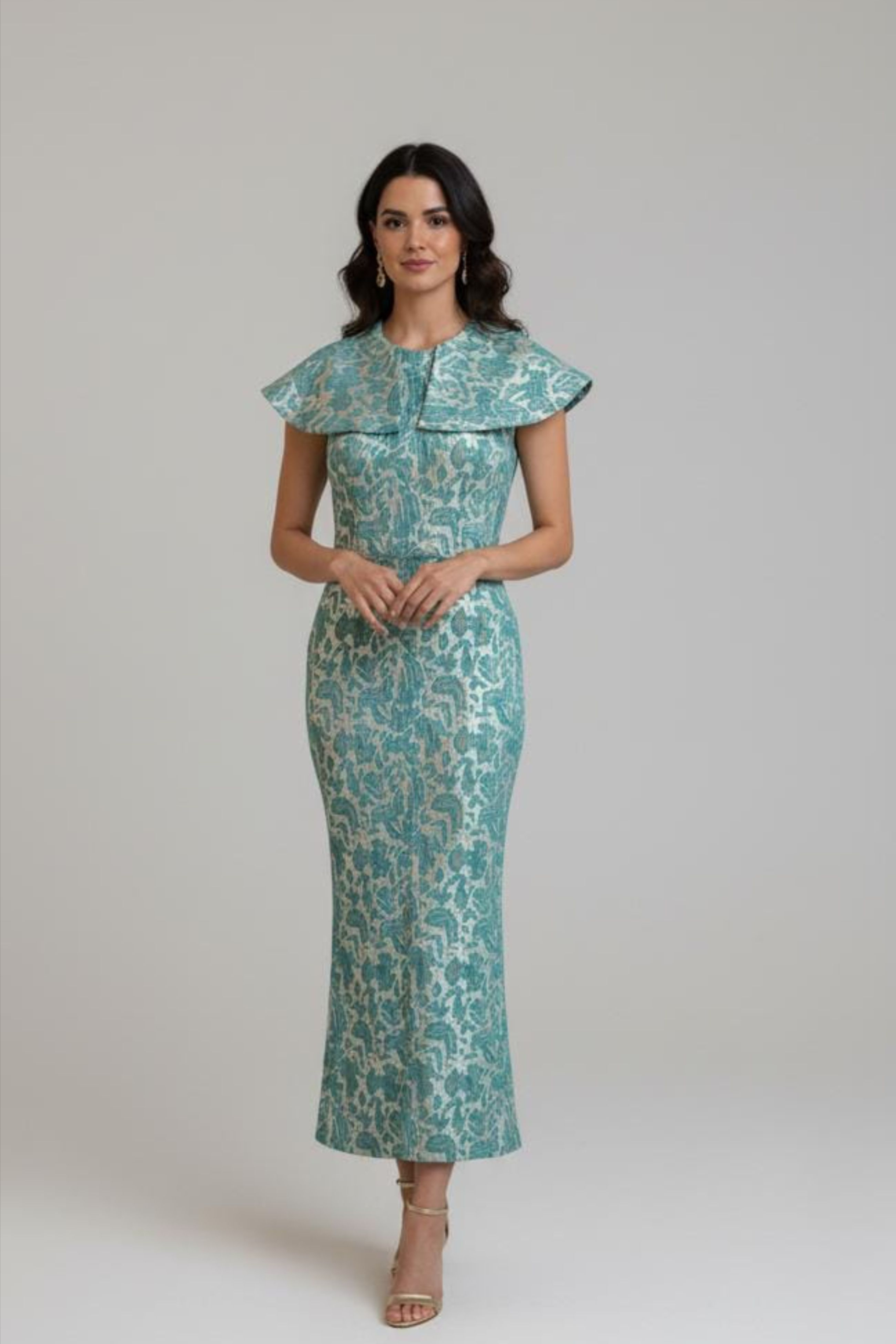 Mermaid Cape Collar Dress