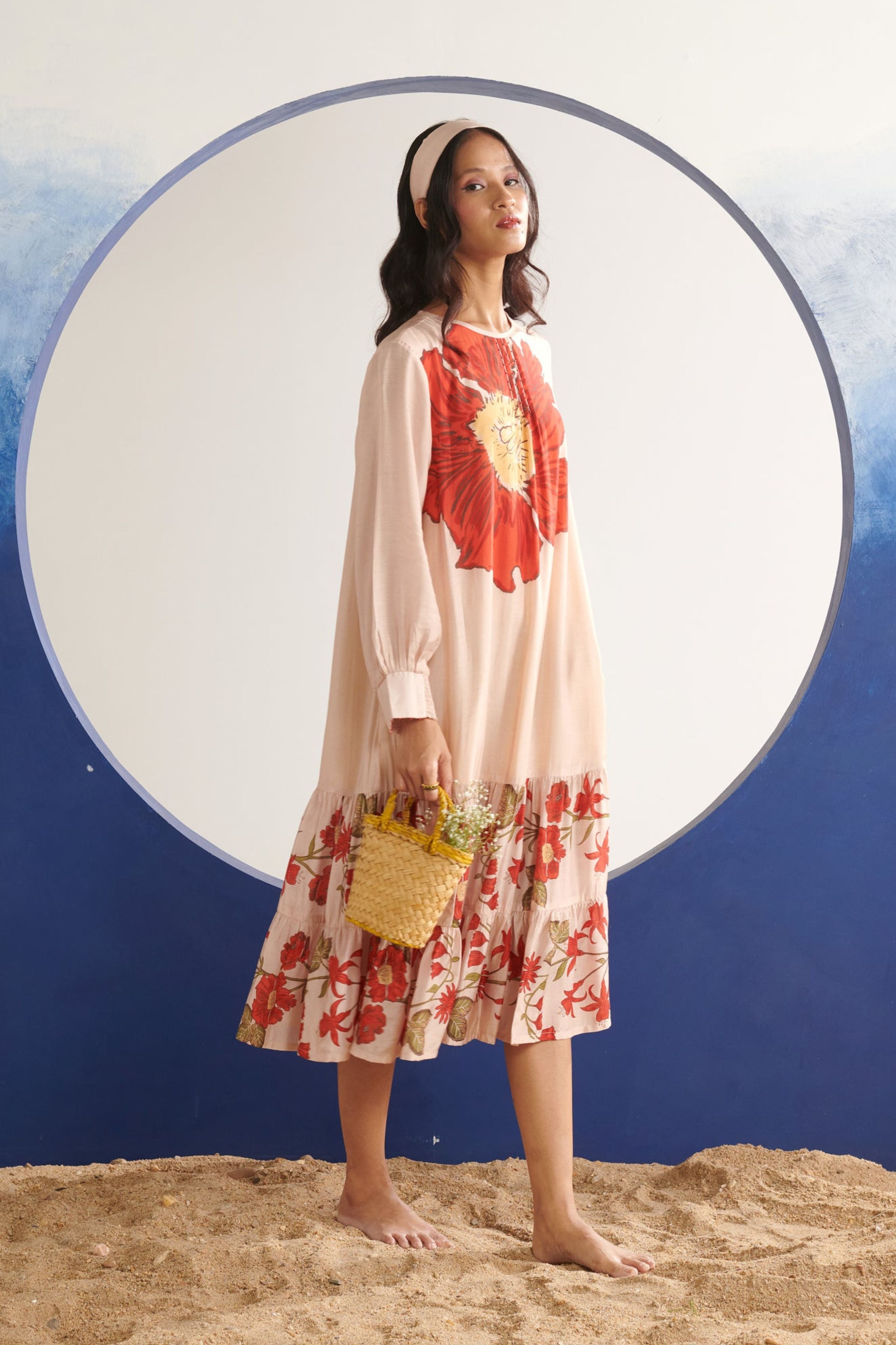 Kara Blush Tiered Dress