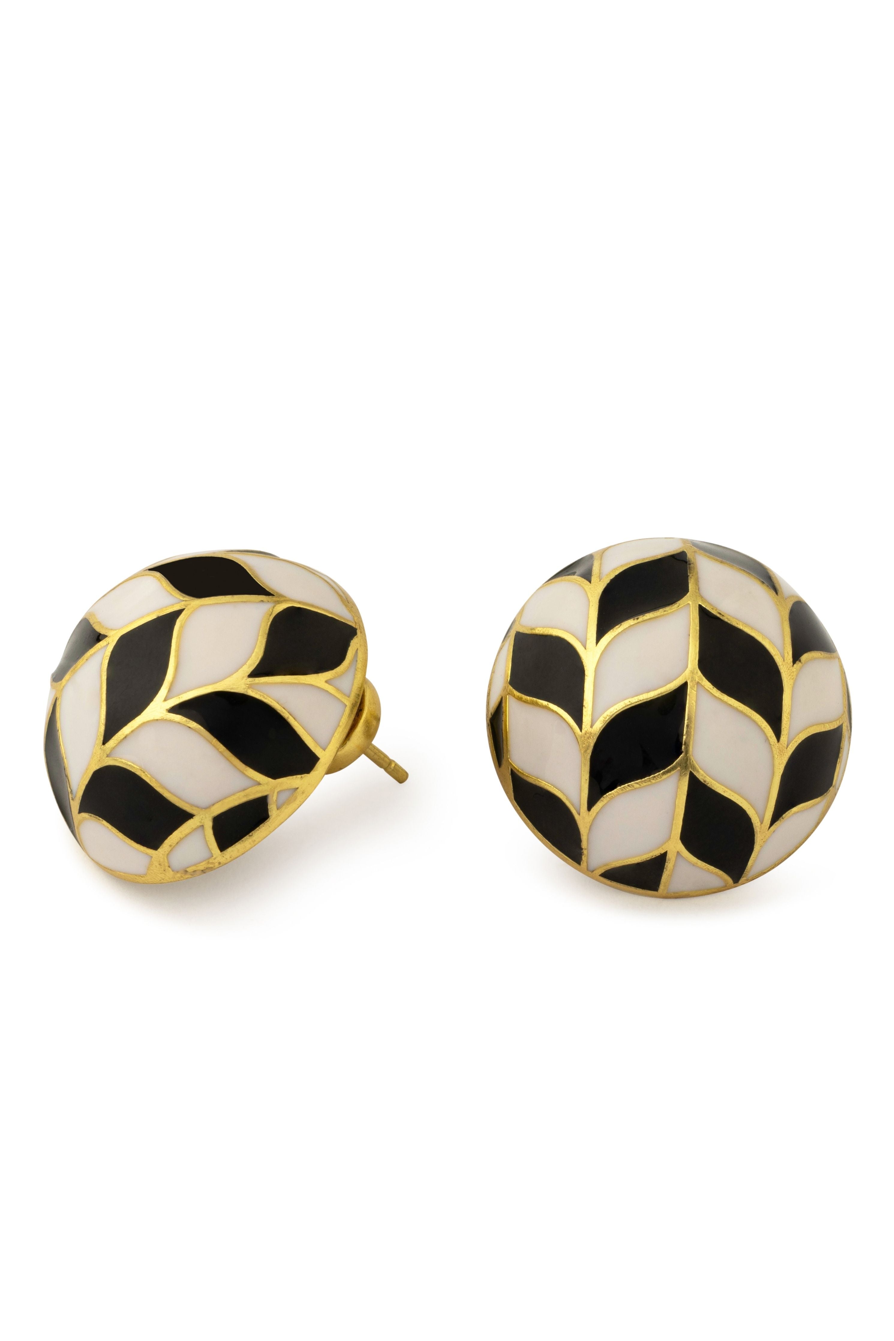 Chevron Oval Studs