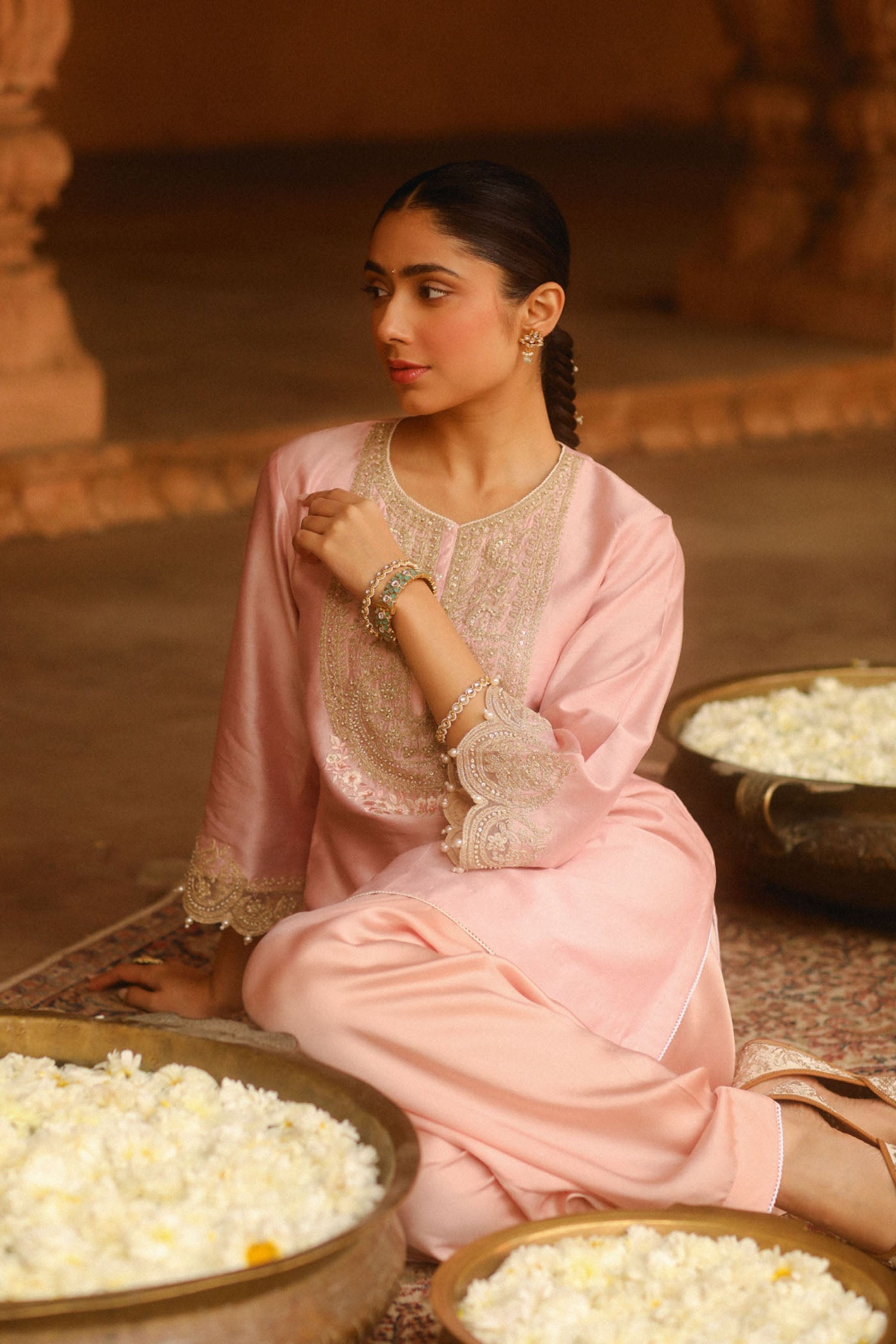 Arisa Blush Pink Kurta With Salwar