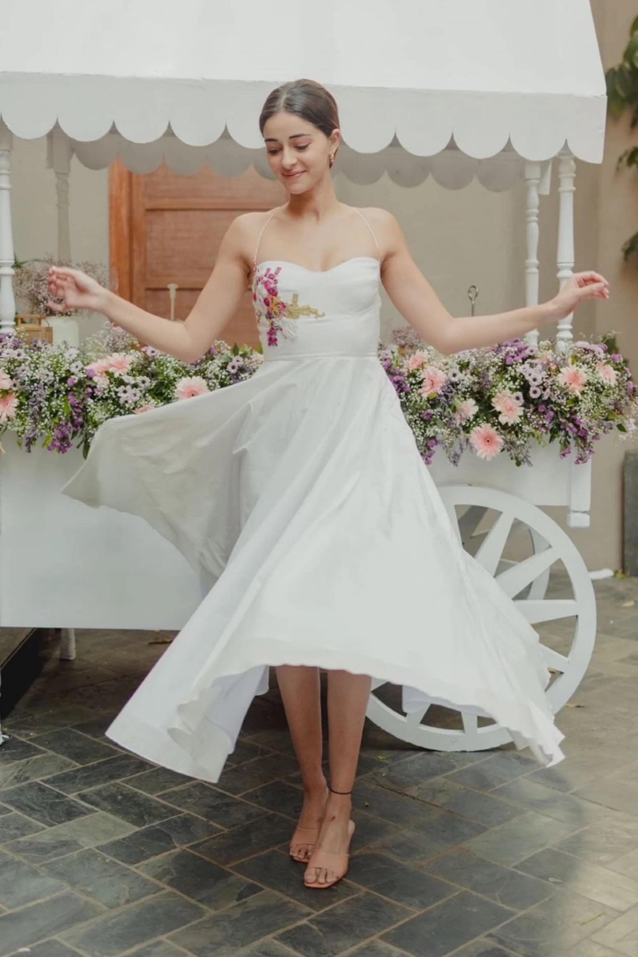 Ananya Pandey In White Dress