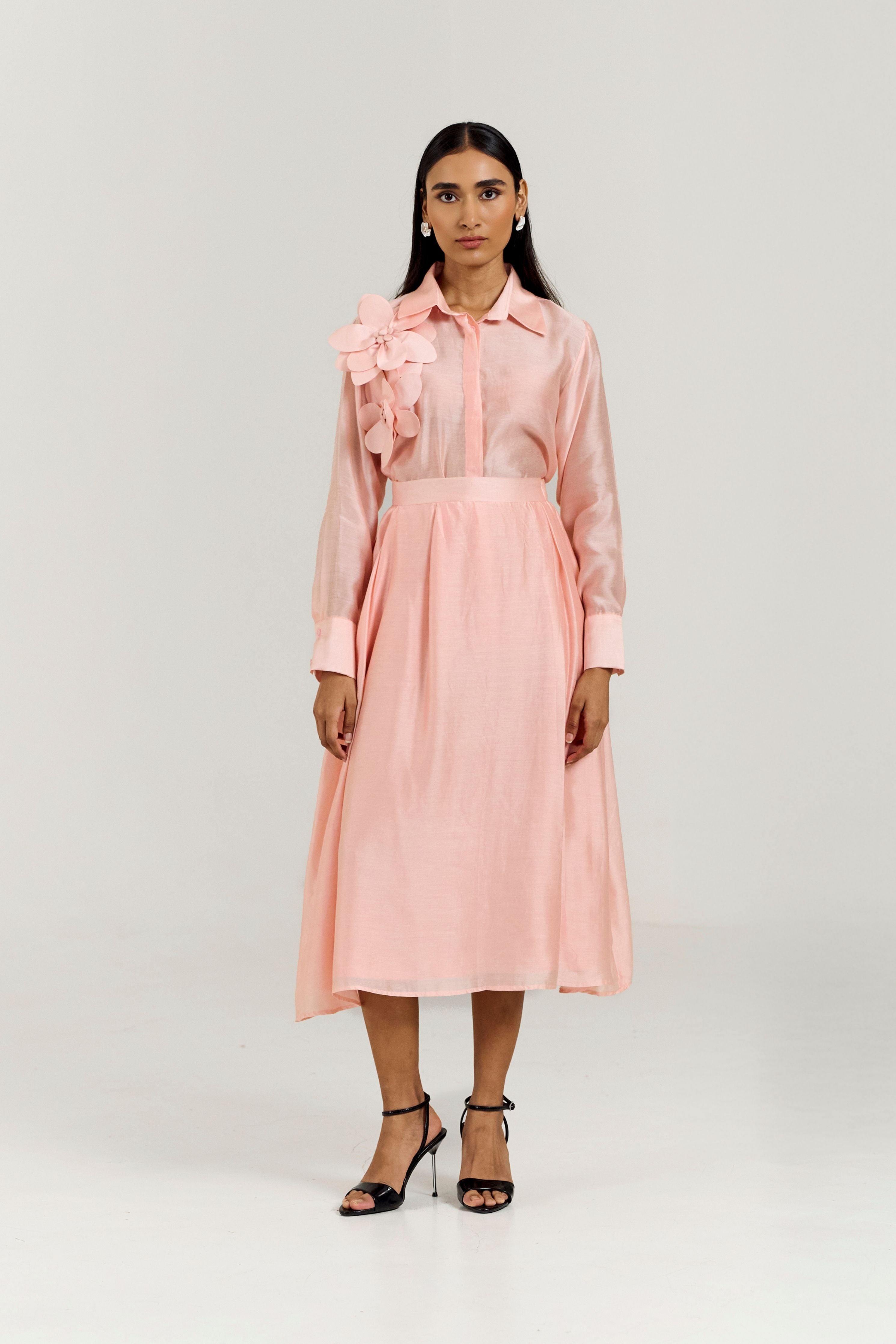 3D Pink Flower Co-Ord Set