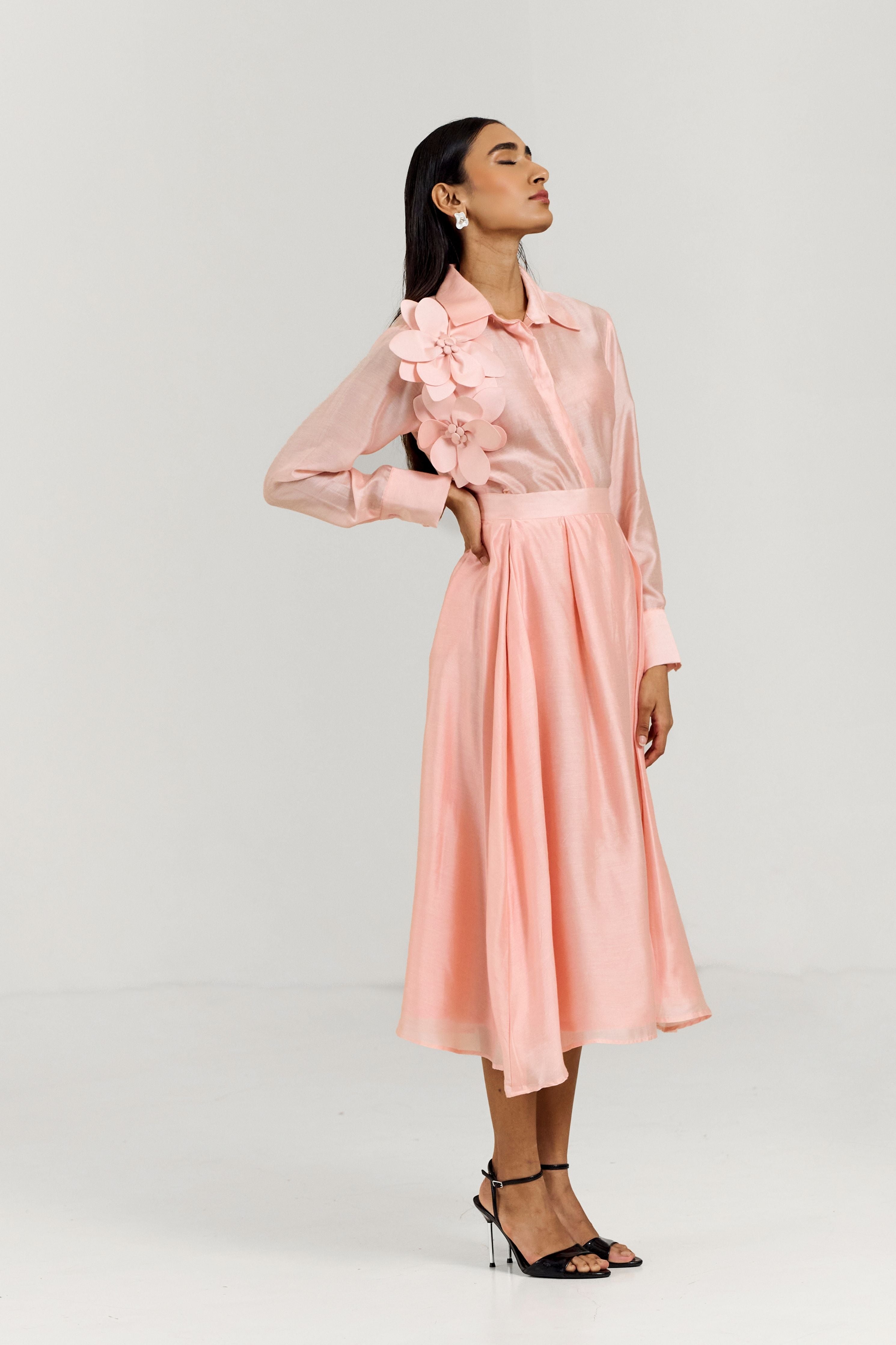 3D Pink Flower Co-Ord Set