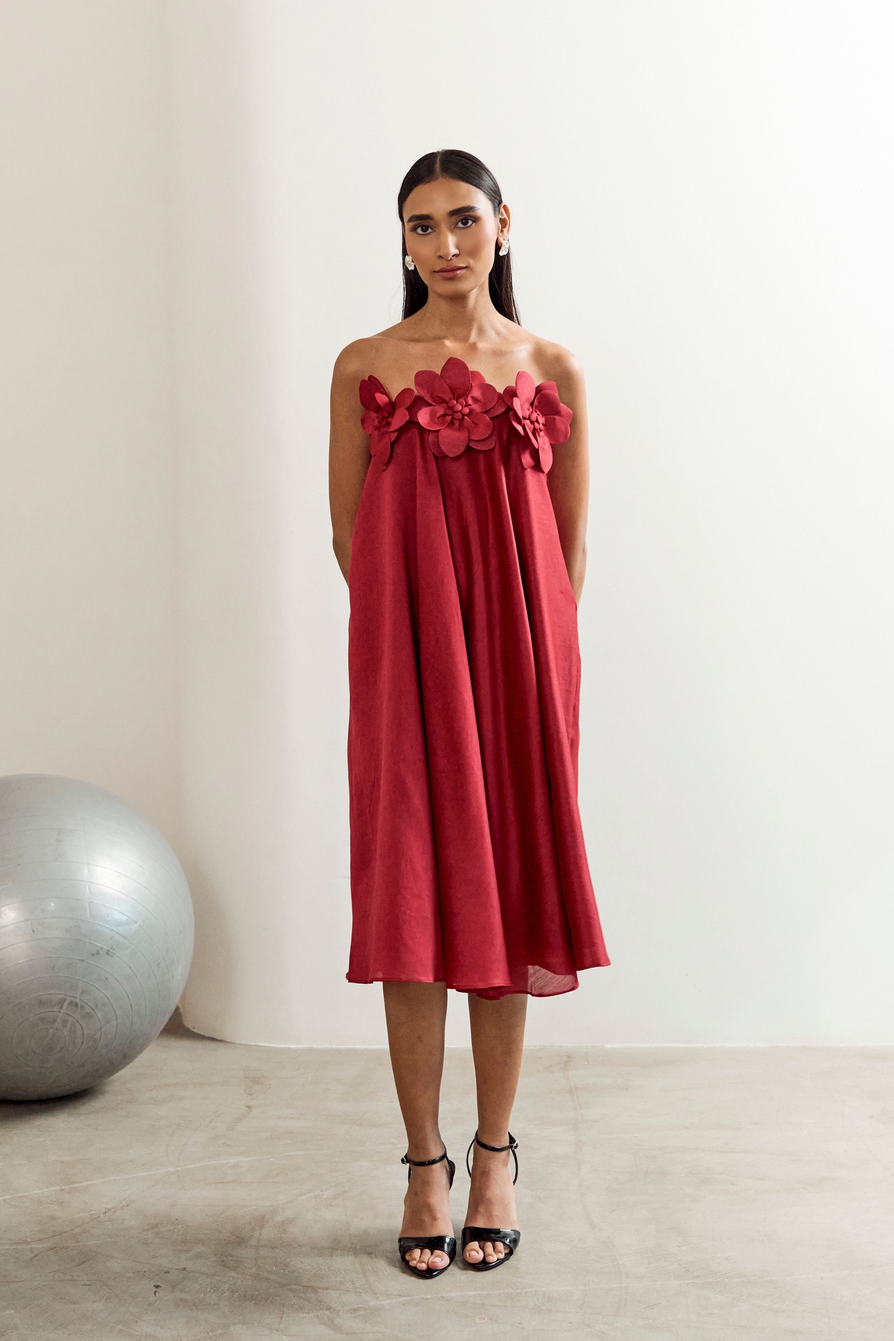3D Red Tube Dress